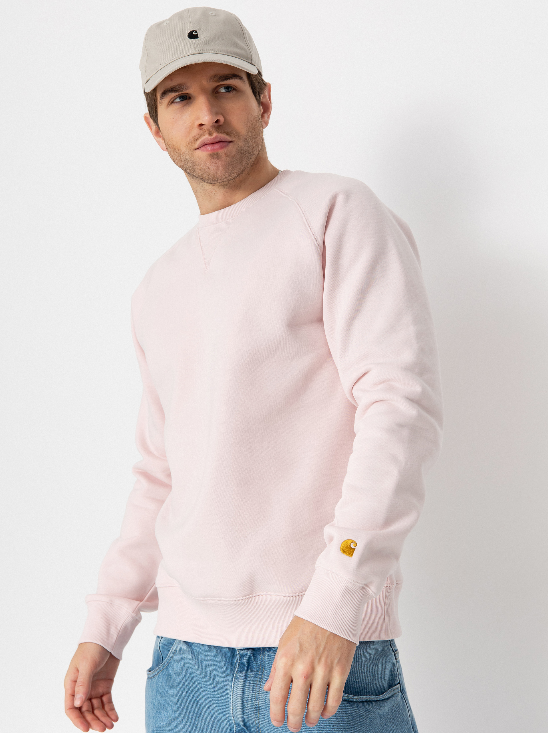 Світшот Carhartt WIP Chase (air pink/gold)