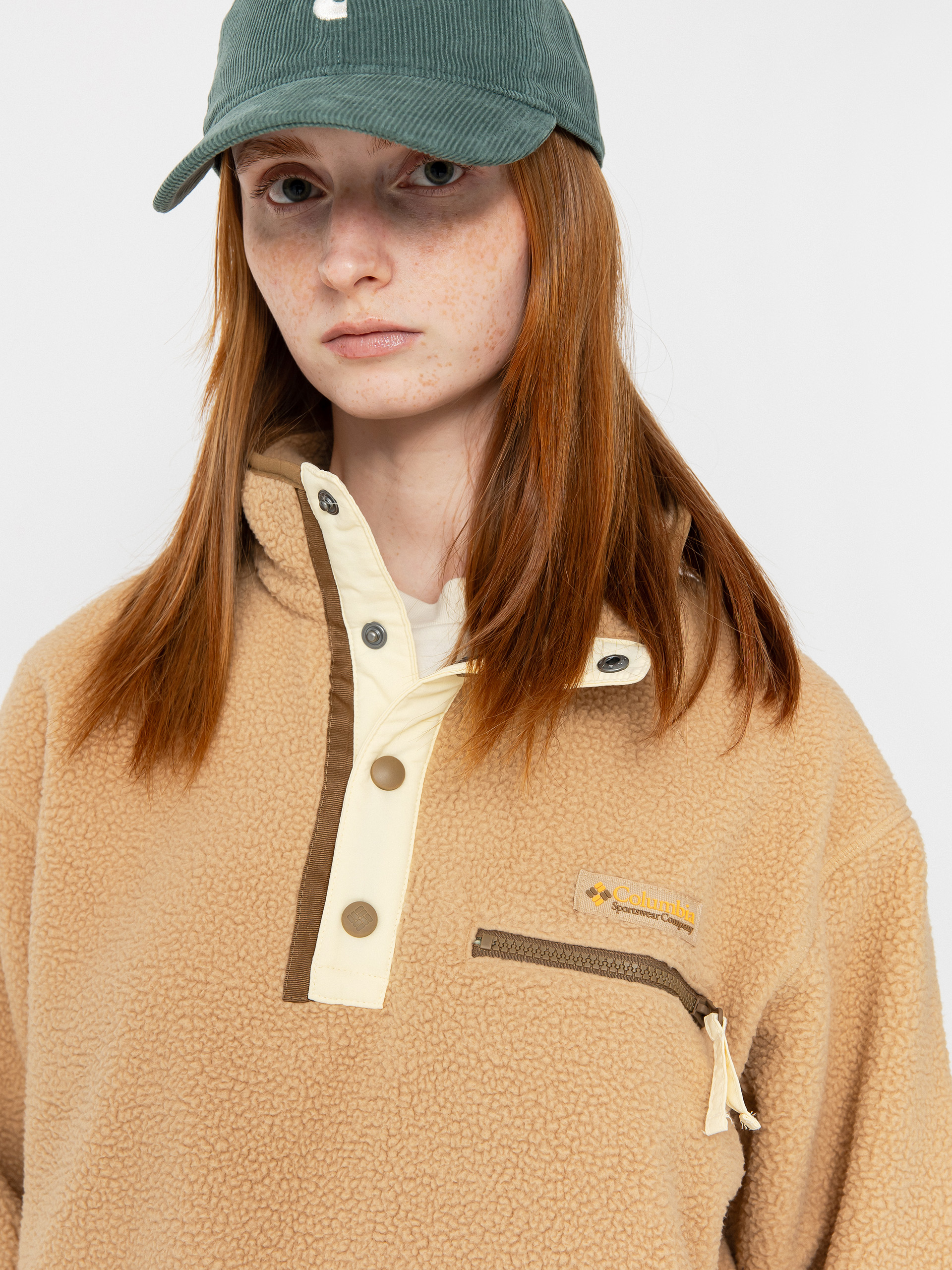 Жіночий Флісовий светр Columbia Helvetia II Cropped Half Snap (canoe)