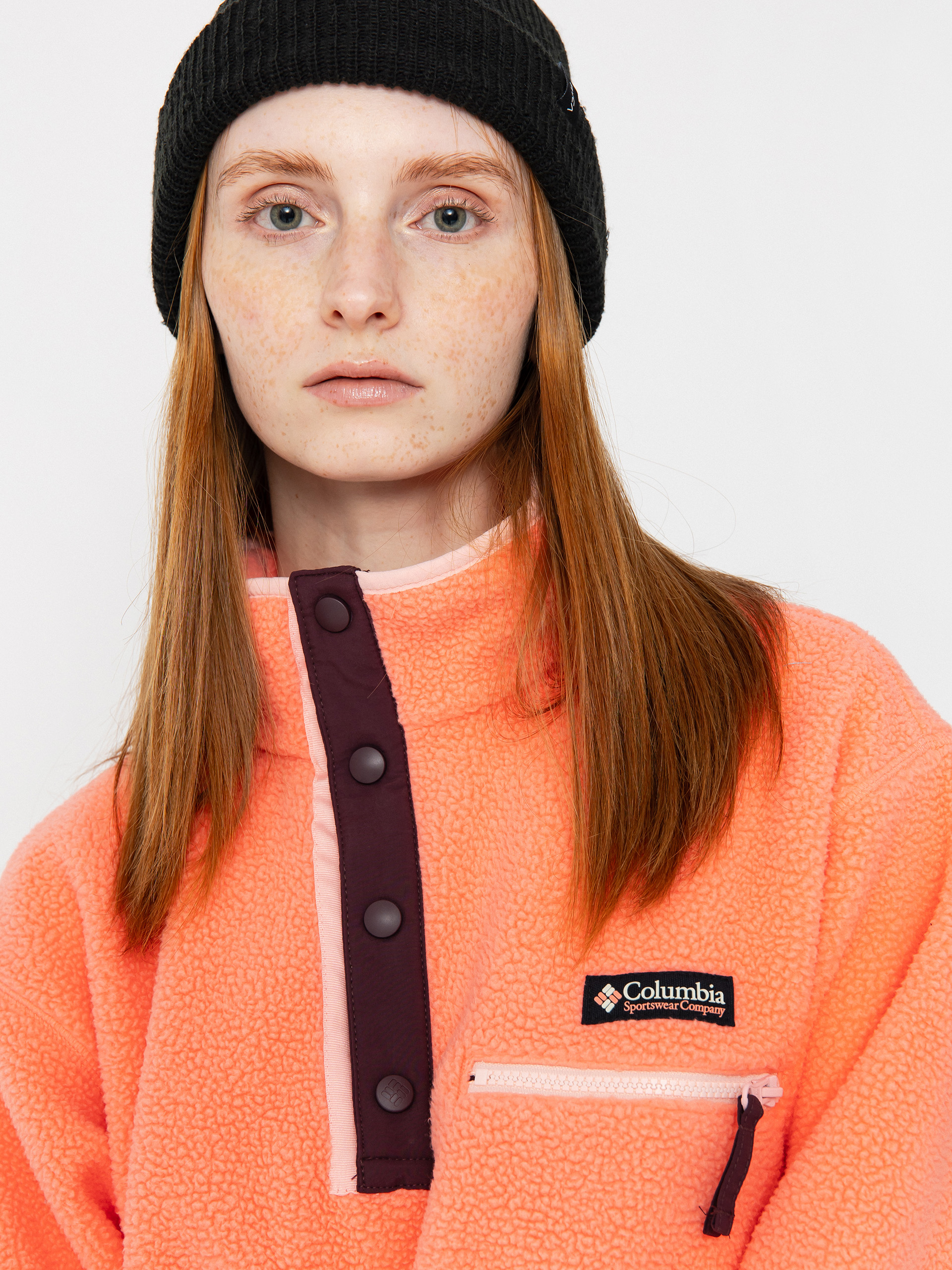 Жіночий Флісовий светр Columbia Helvetia II Cropped Half Snap (alpenglow)