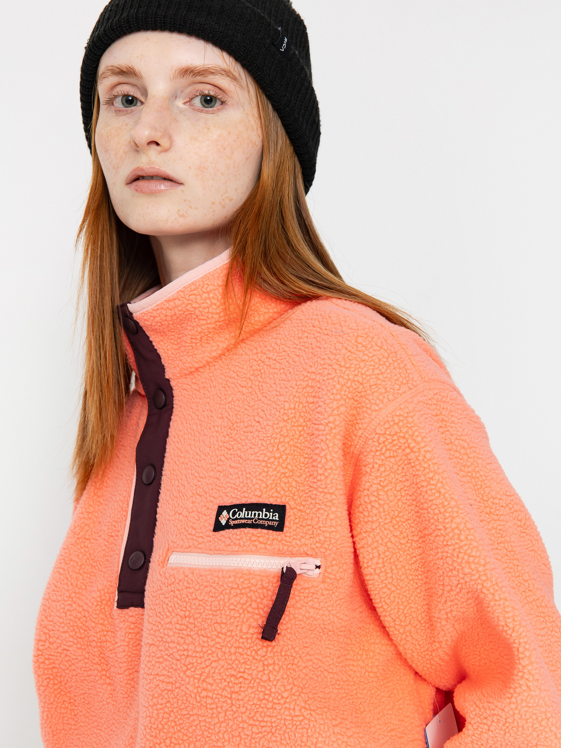 Жіночий Флісовий светр Columbia Helvetia II Cropped Half Snap (alpenglow)