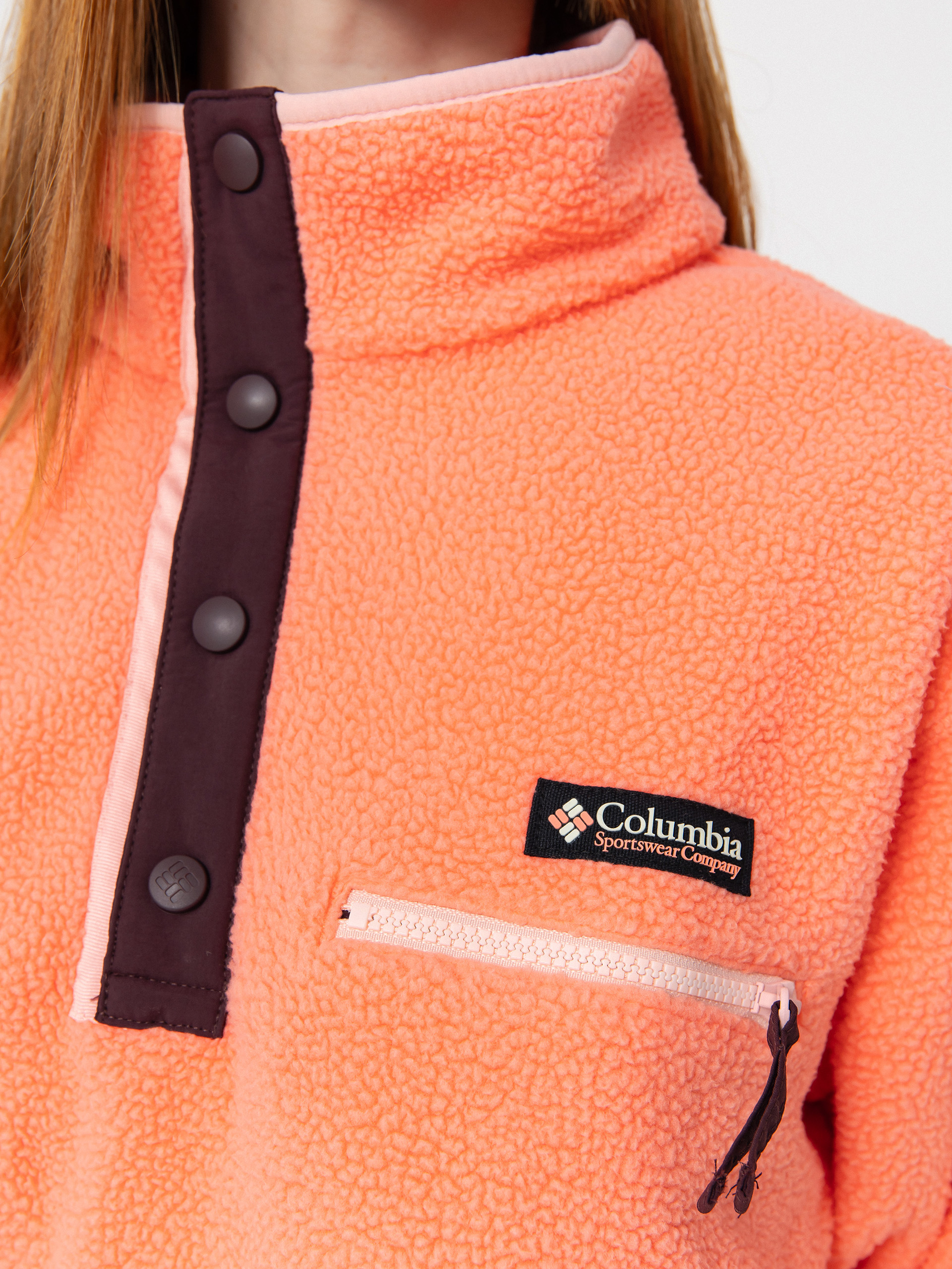 Жіночий Флісовий светр Columbia Helvetia II Cropped Half Snap (alpenglow)