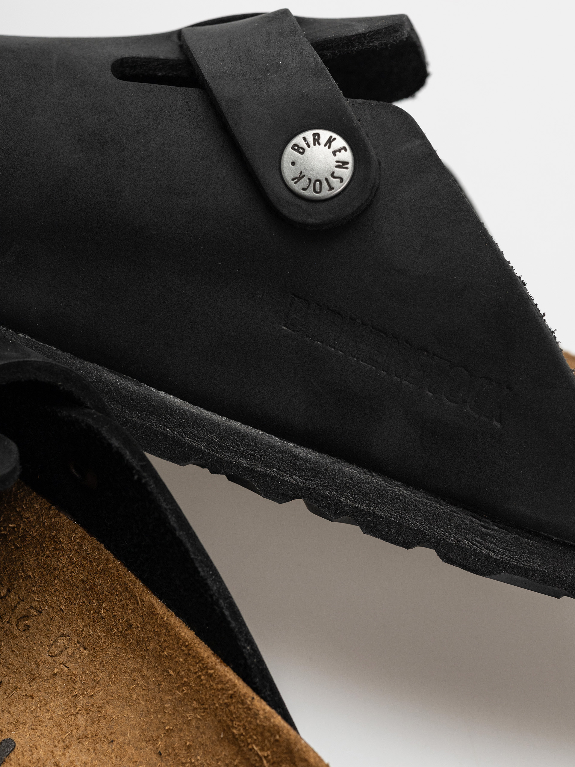 Шльопанці Birkenstock Boston Oiled Leather Narrow Wmn (black)