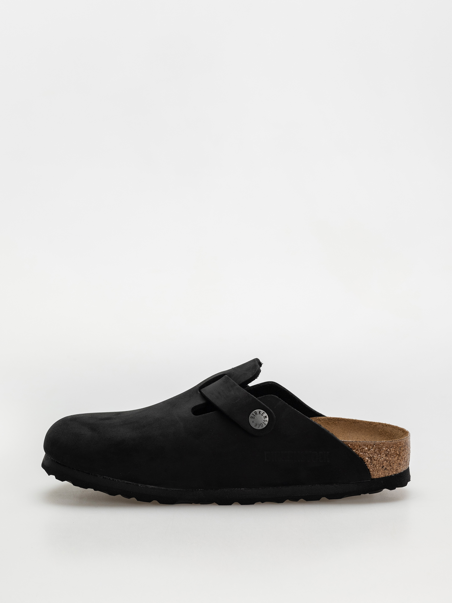 Шльопанці Birkenstock Boston Oiled Leather Narrow Wmn (black)