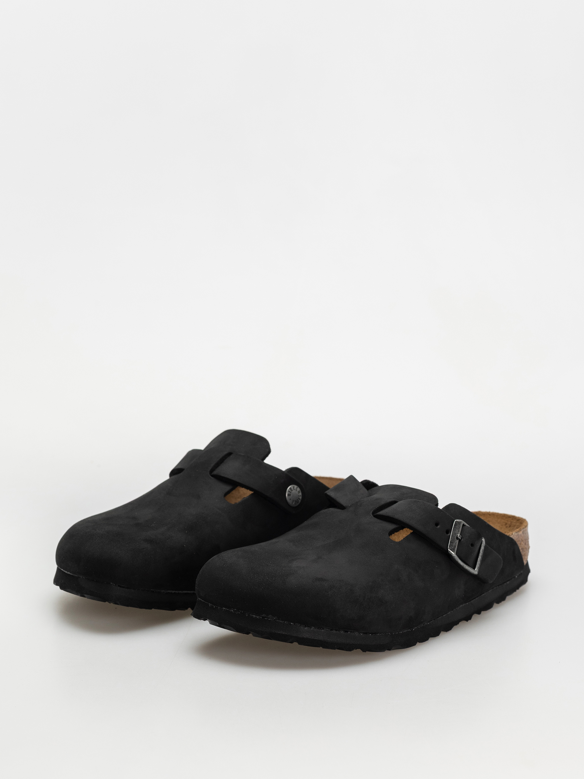 Шльопанці Birkenstock Boston Oiled Leather Narrow Wmn (black)