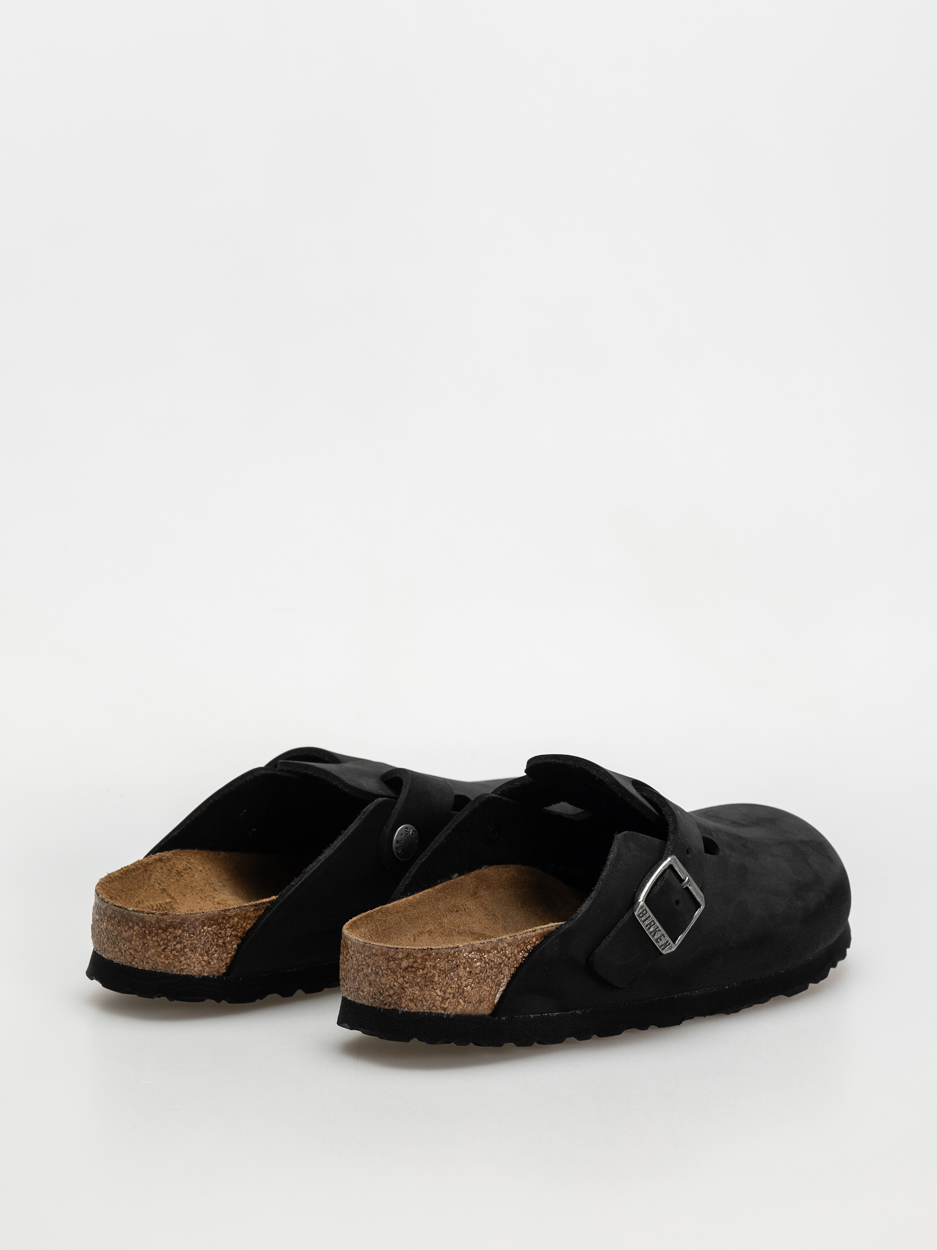 Шльопанці Birkenstock Boston Oiled Leather Narrow Wmn (black)