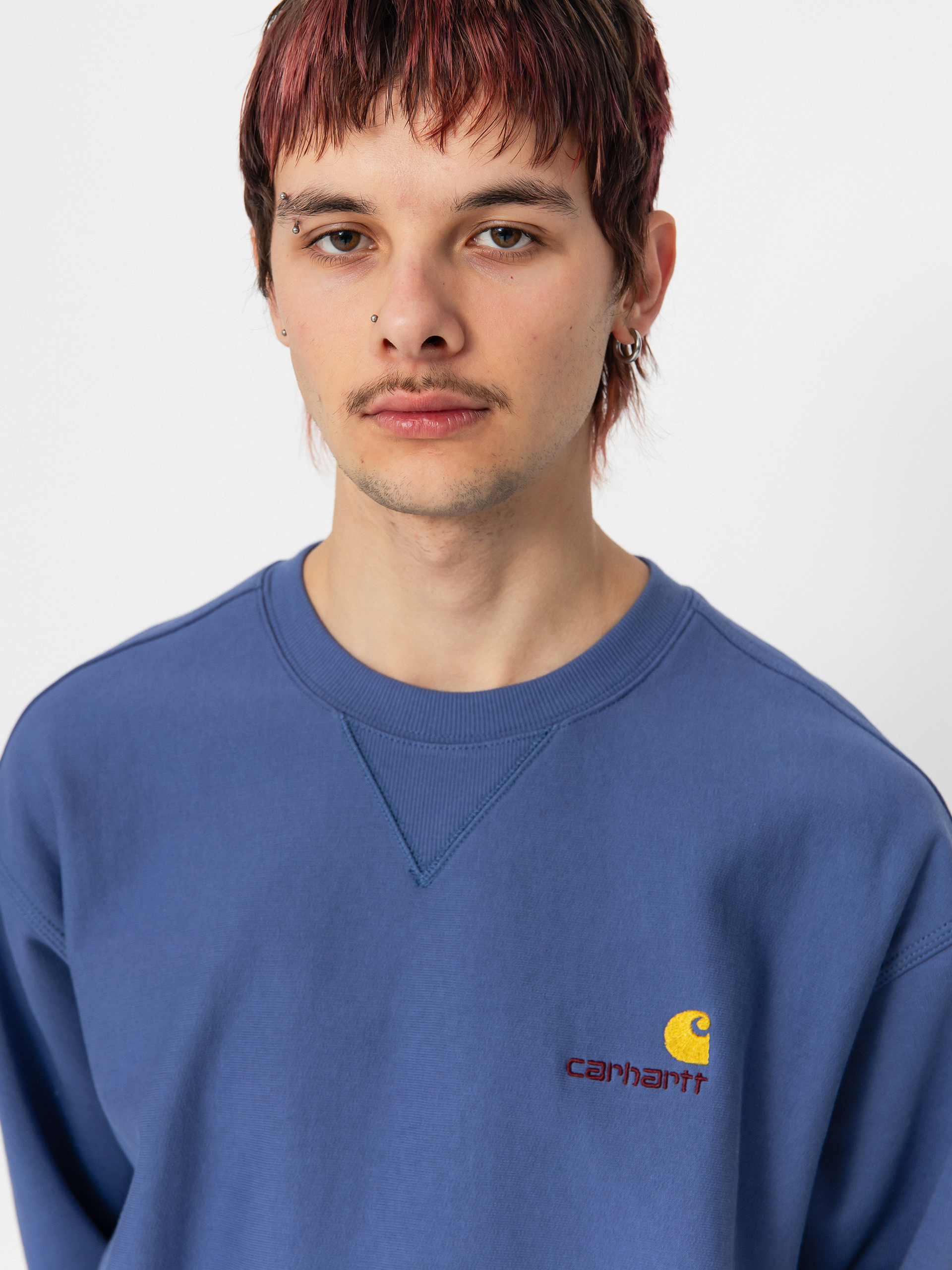 Світшот Carhartt WIP American Script (blue iris)