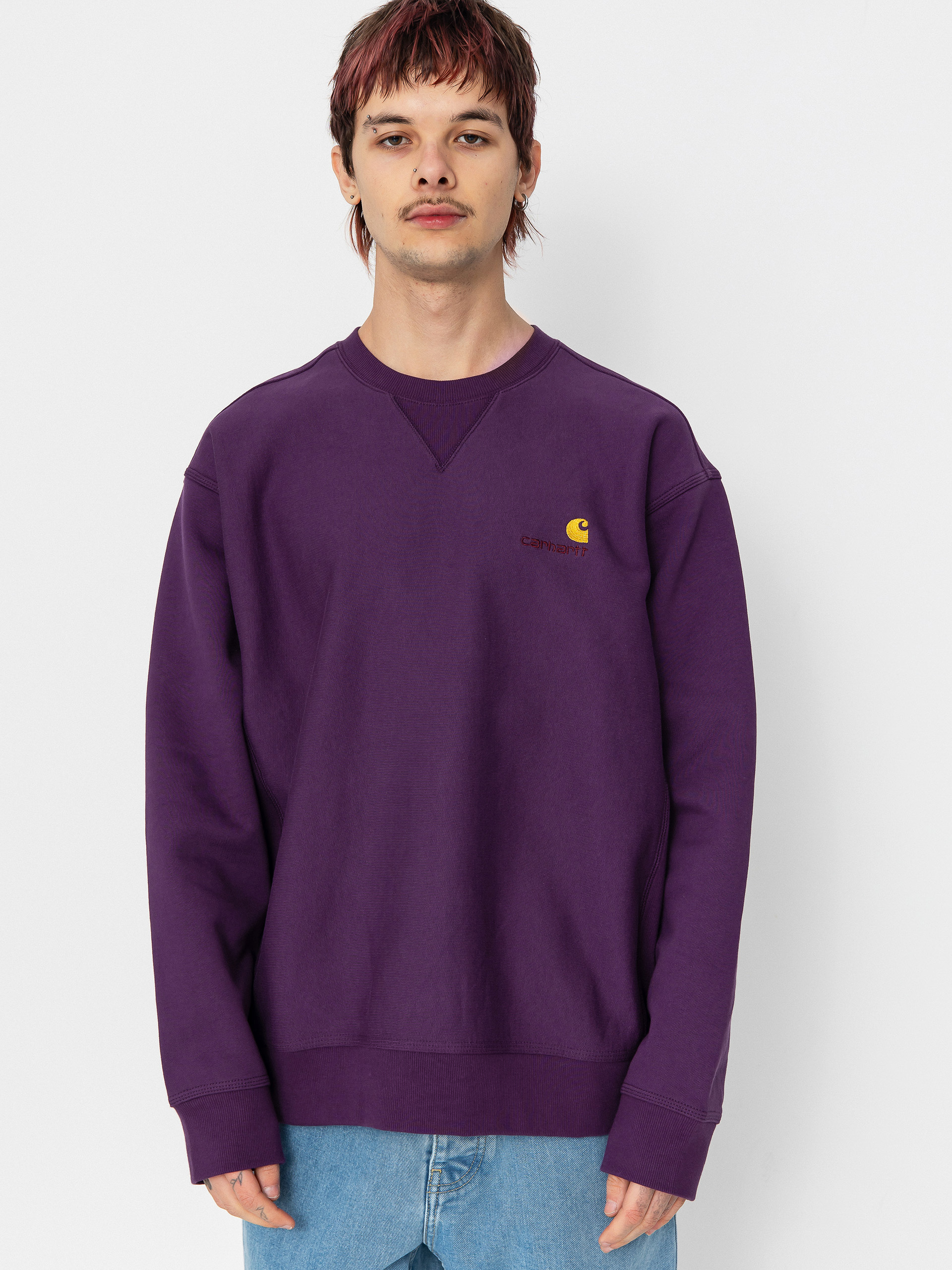 Світшот Carhartt WIP American Script (huckleberry)