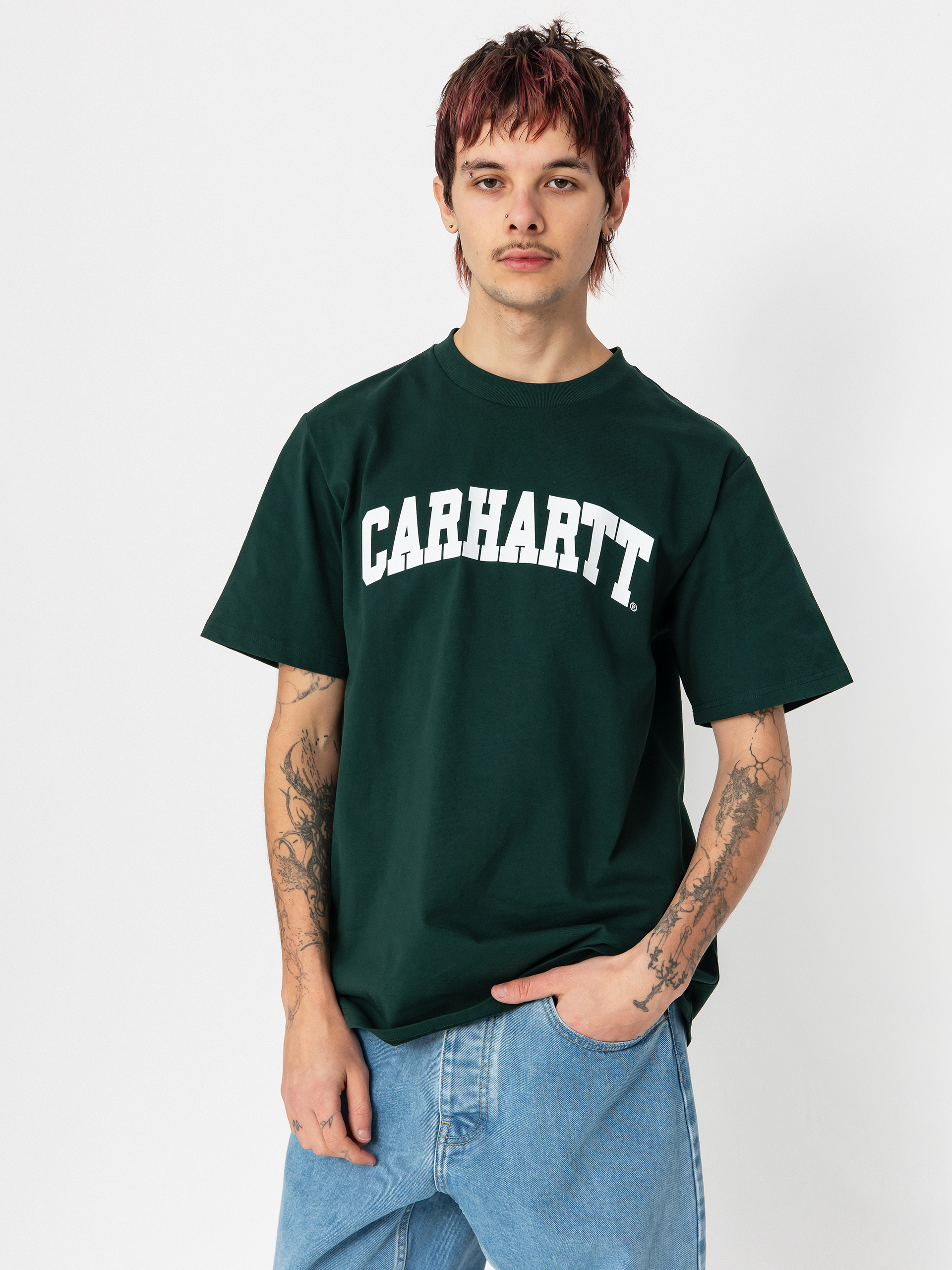 Футболка Carhartt WIP University (conifer/white)