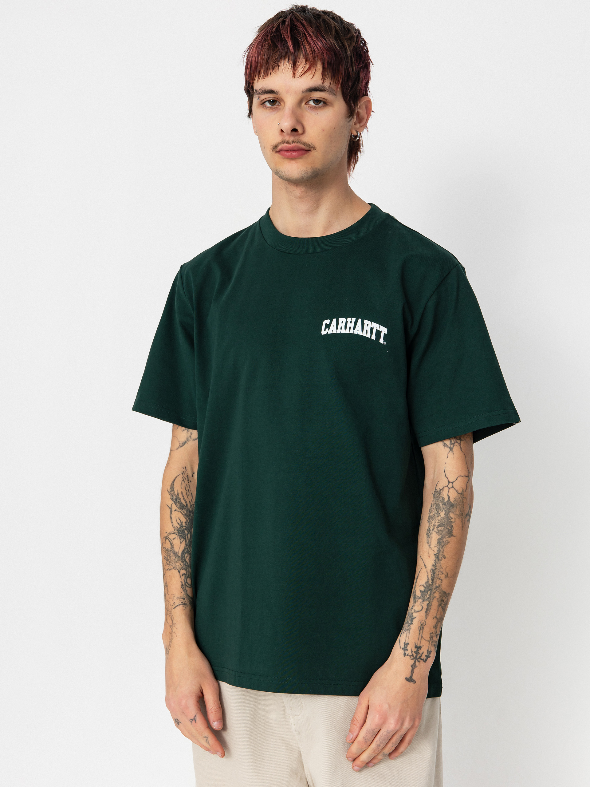 Футболка Carhartt WIP University Script (conifer/white)