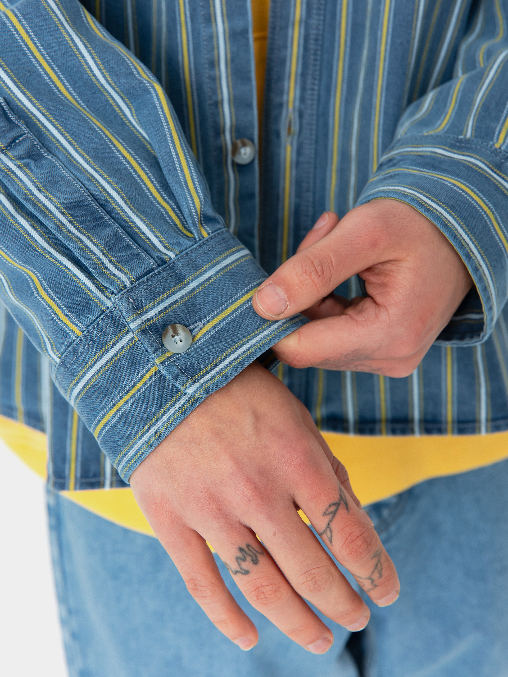 Сорочка Polar Skate Mike Denim (blue/yellow)