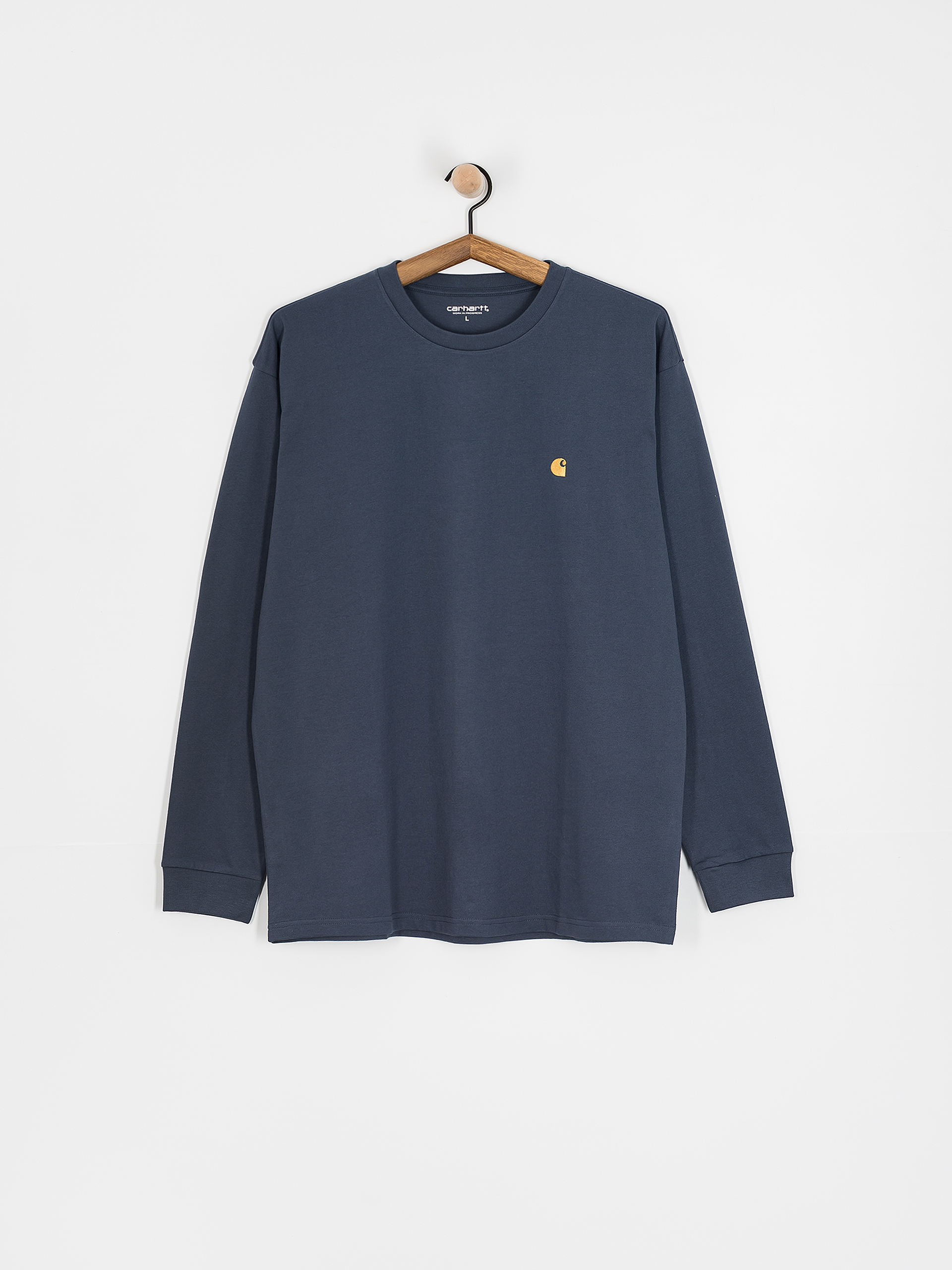 Лонгслів Carhartt WIP Chase (dusky blue/gold)