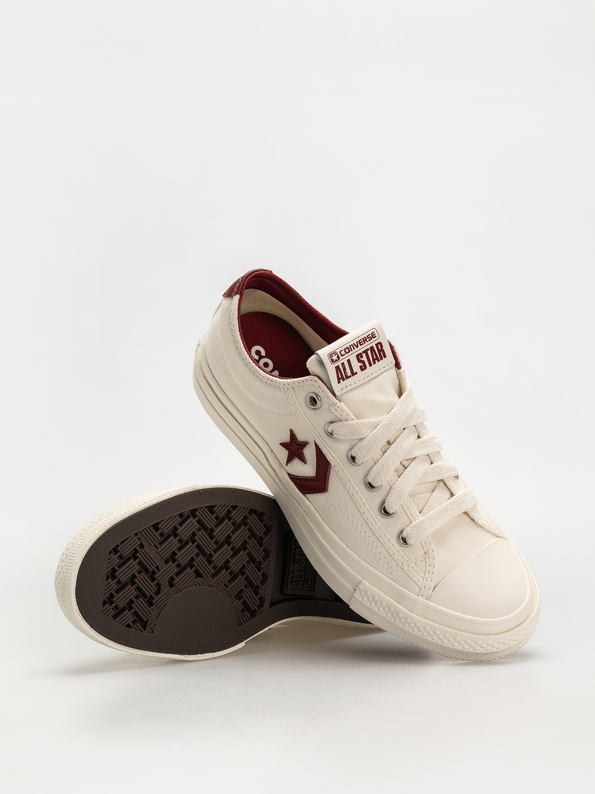 Взуття Converse Star Player 76 Ox (egret/egret/park red)