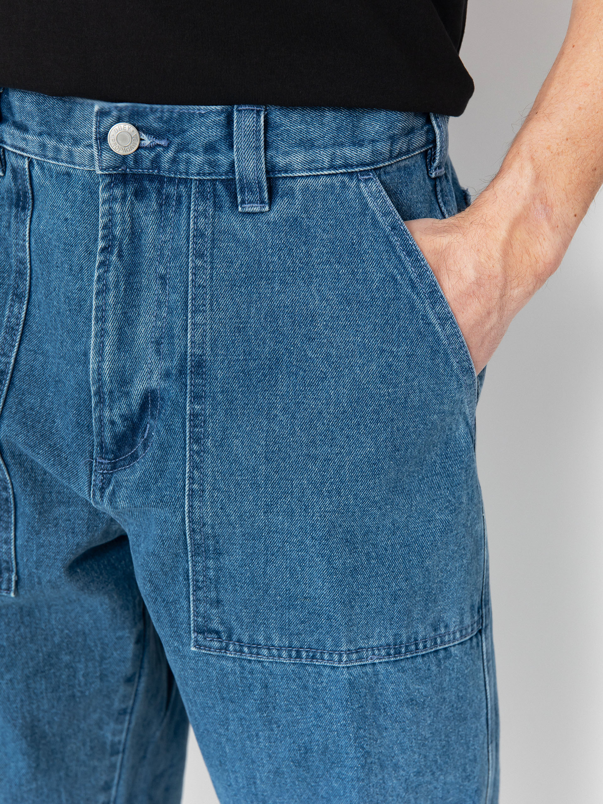 Штани OBEY Big Timer Utility Denim (light indigo)