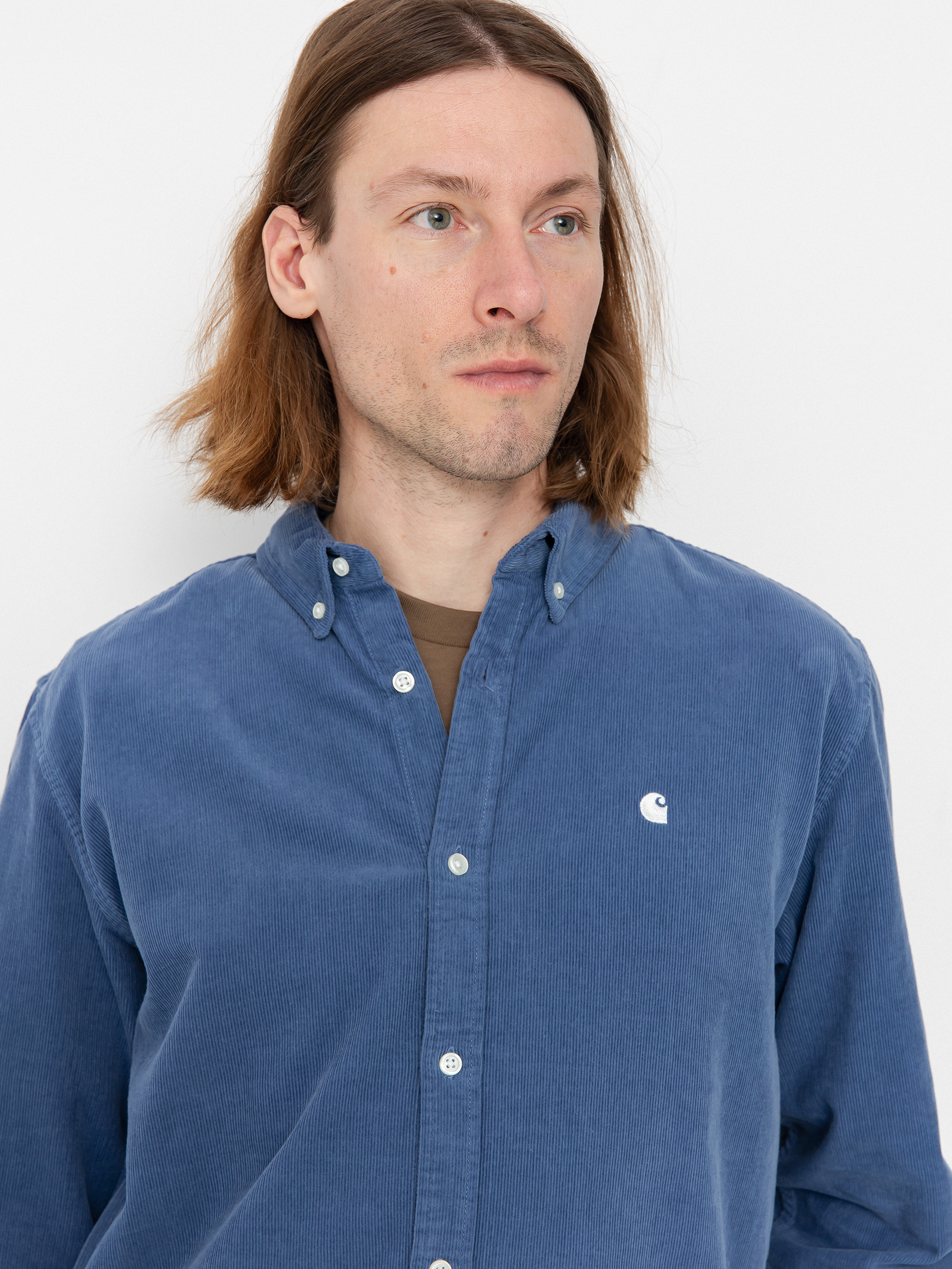 Сорочка Carhartt WIP Madison Fine Cord (blue iris/wax)