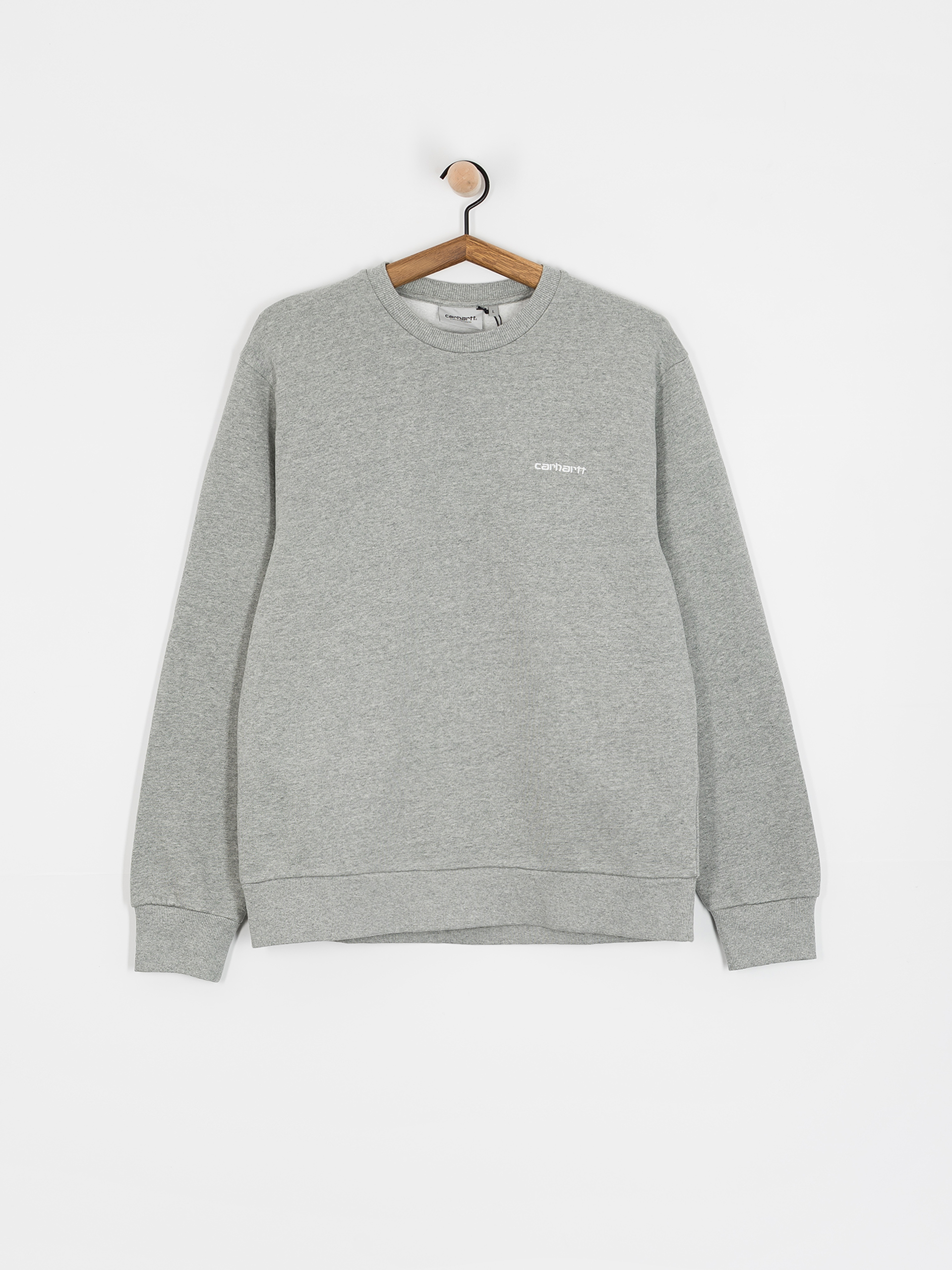 Світшот Carhartt WIP Script Embroidery (grey heather/white)