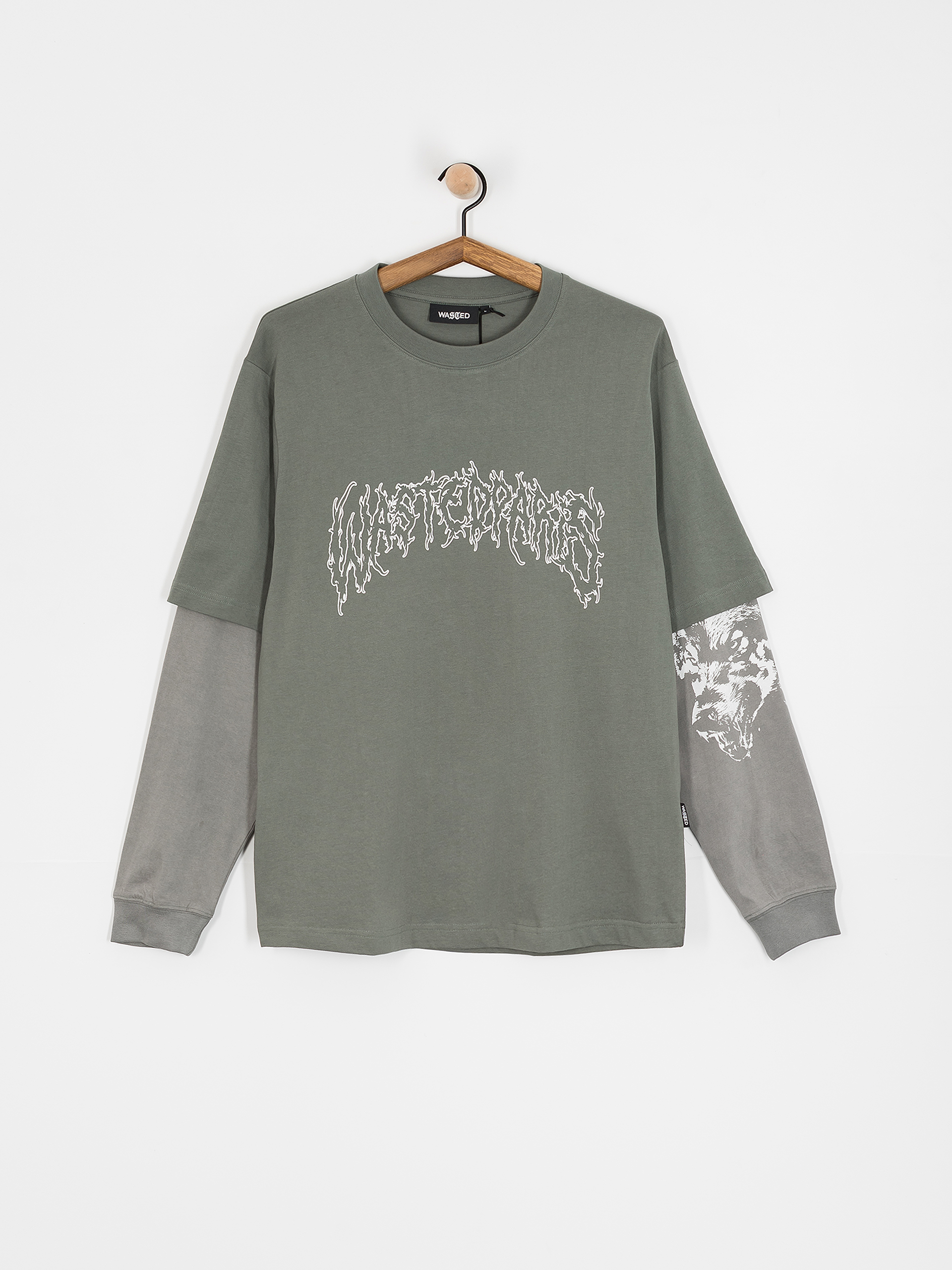 Лонгслів Wasted Paris Varg T Age (loden green/faded loden green)