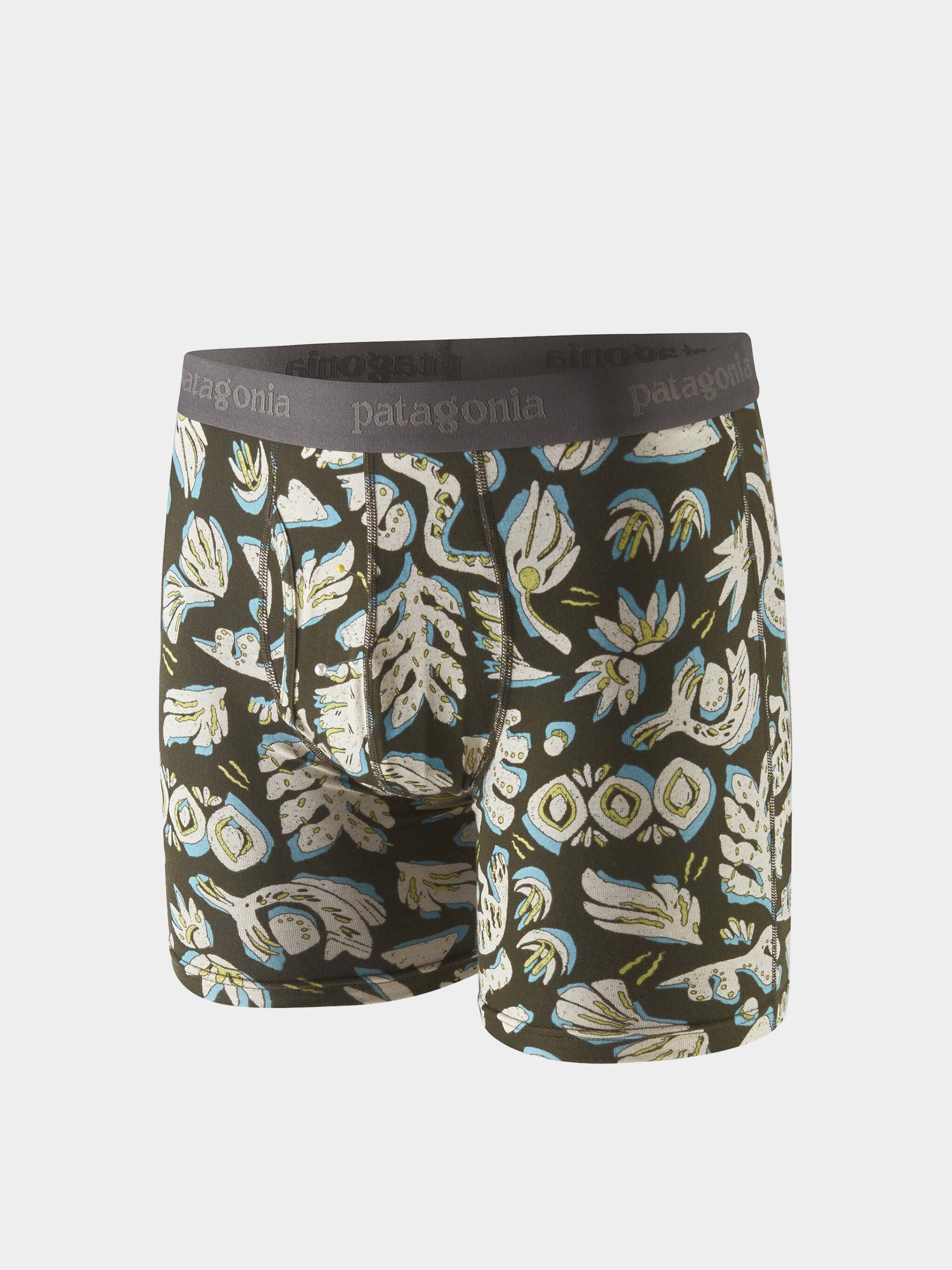 Білизна Patagonia Bokserki Essential Boxer Briefs 6in (across oceans/pine needle green)