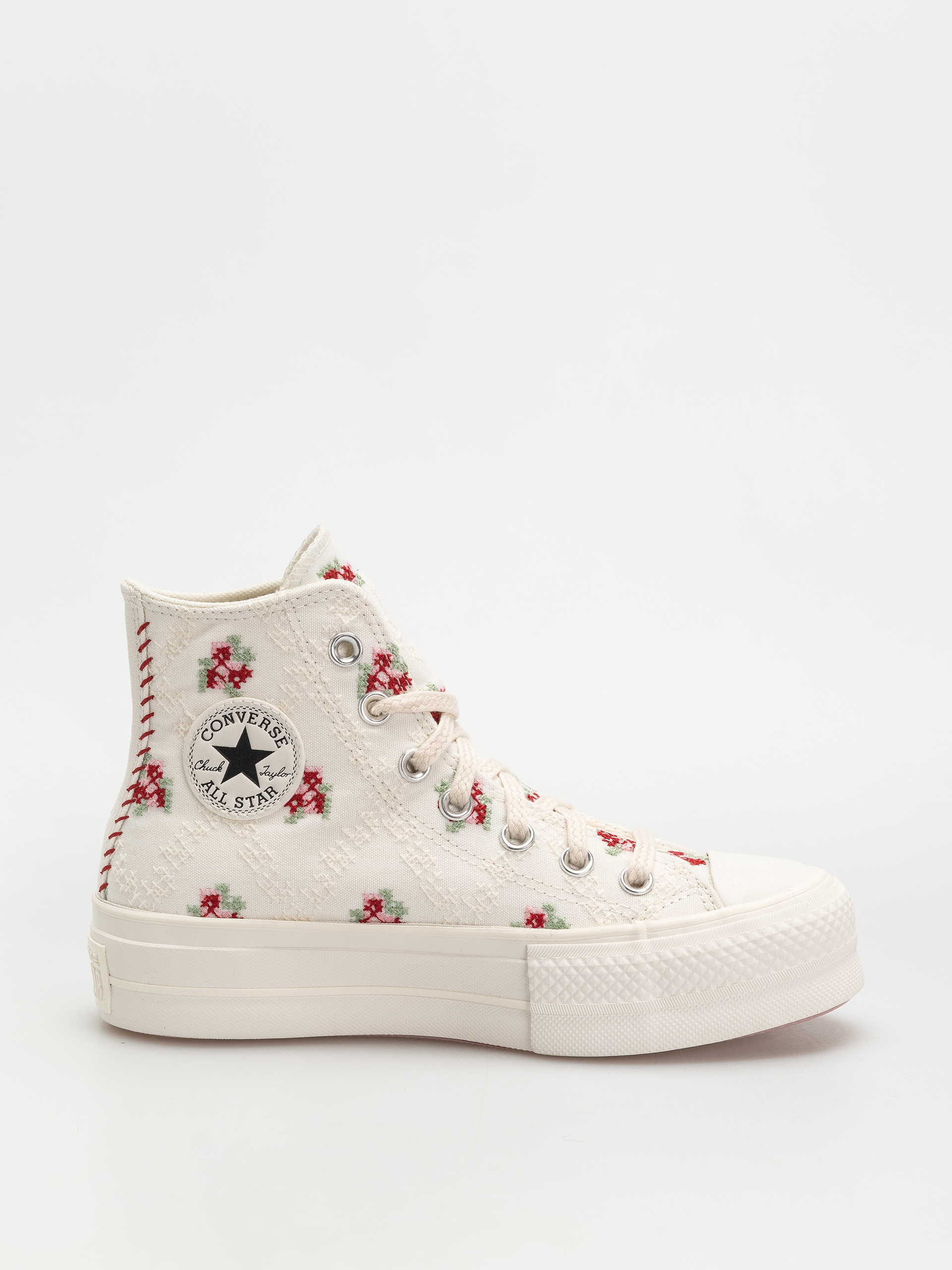 u041au0435u0434u0438 Converse Chuck Taylor All Star Lift Hi Wmn (vintage white/horizon pink)