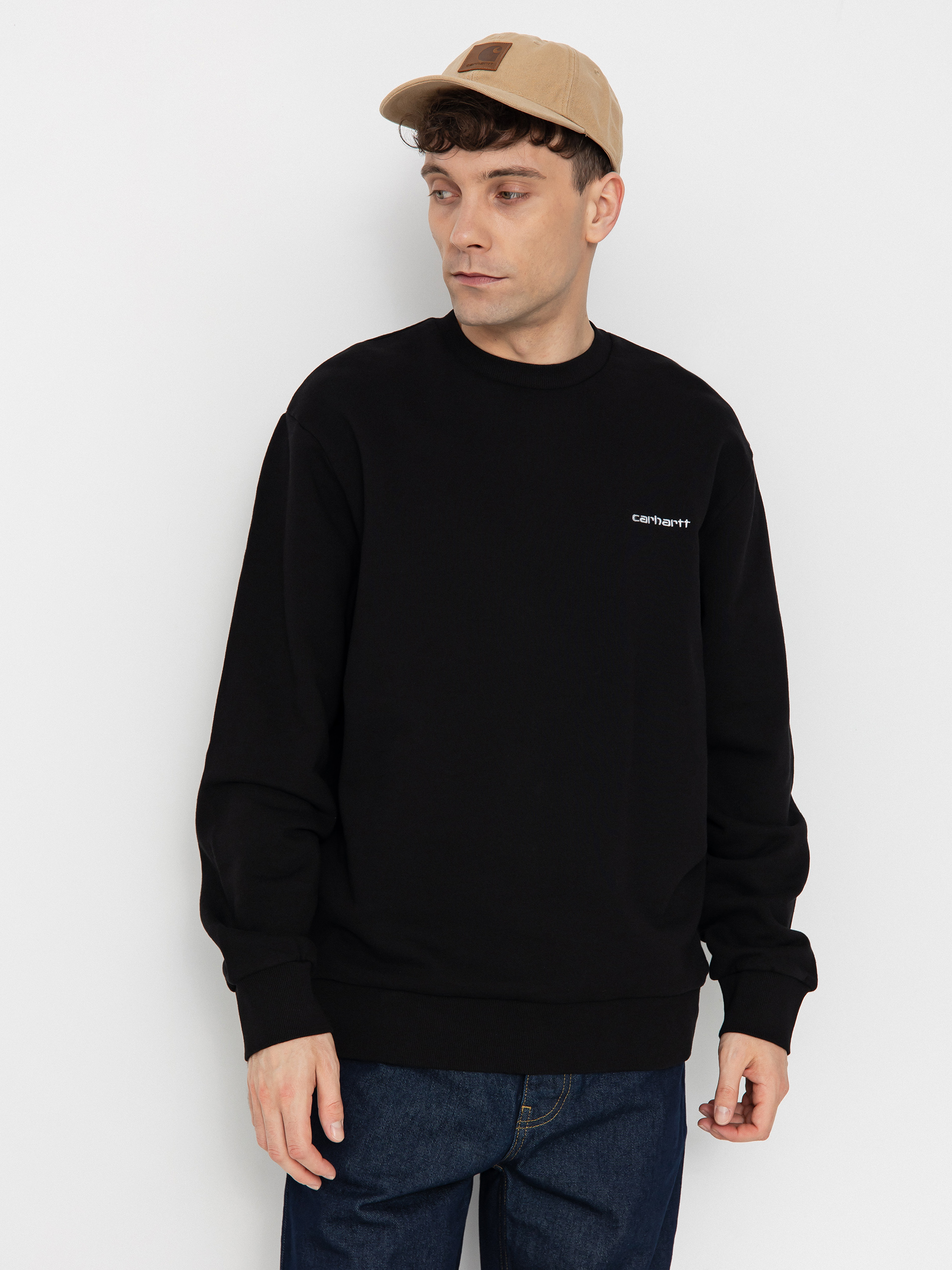 u0421u0432u0456u0442u0448u043eu0442 Carhartt WIP Script Embroidery (black/white)