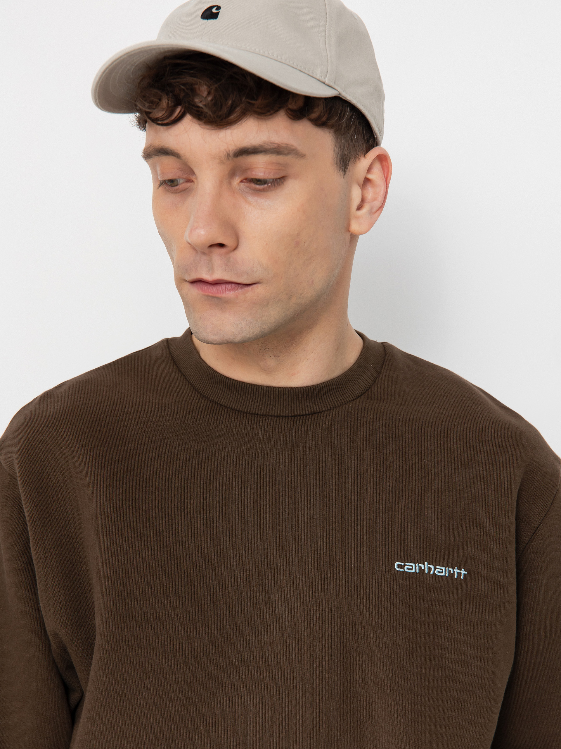 Світшот Carhartt WIP Script Embroidery (liberica/air sky)