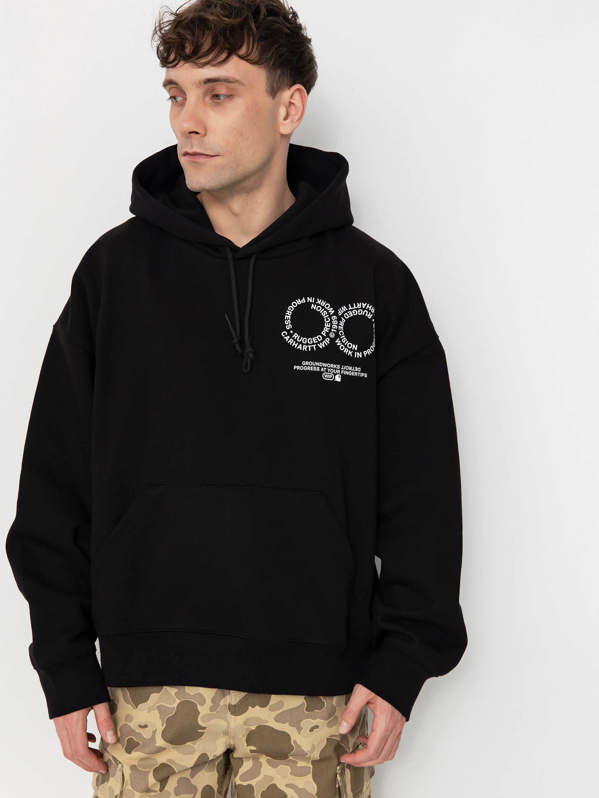 Худі Carhartt WIP Rotation HD (black/white)