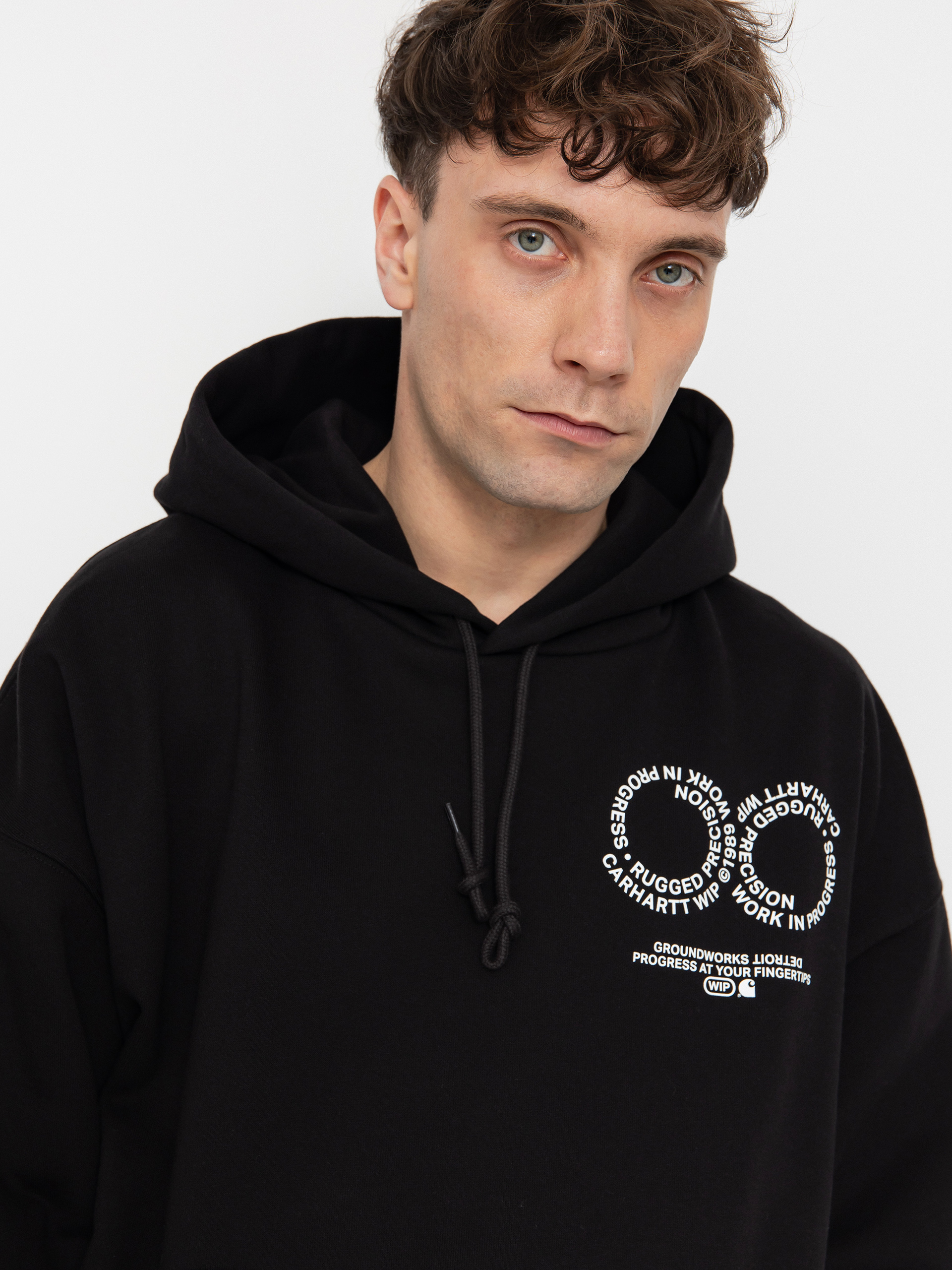 Худі Carhartt WIP Rotation HD (black/white)