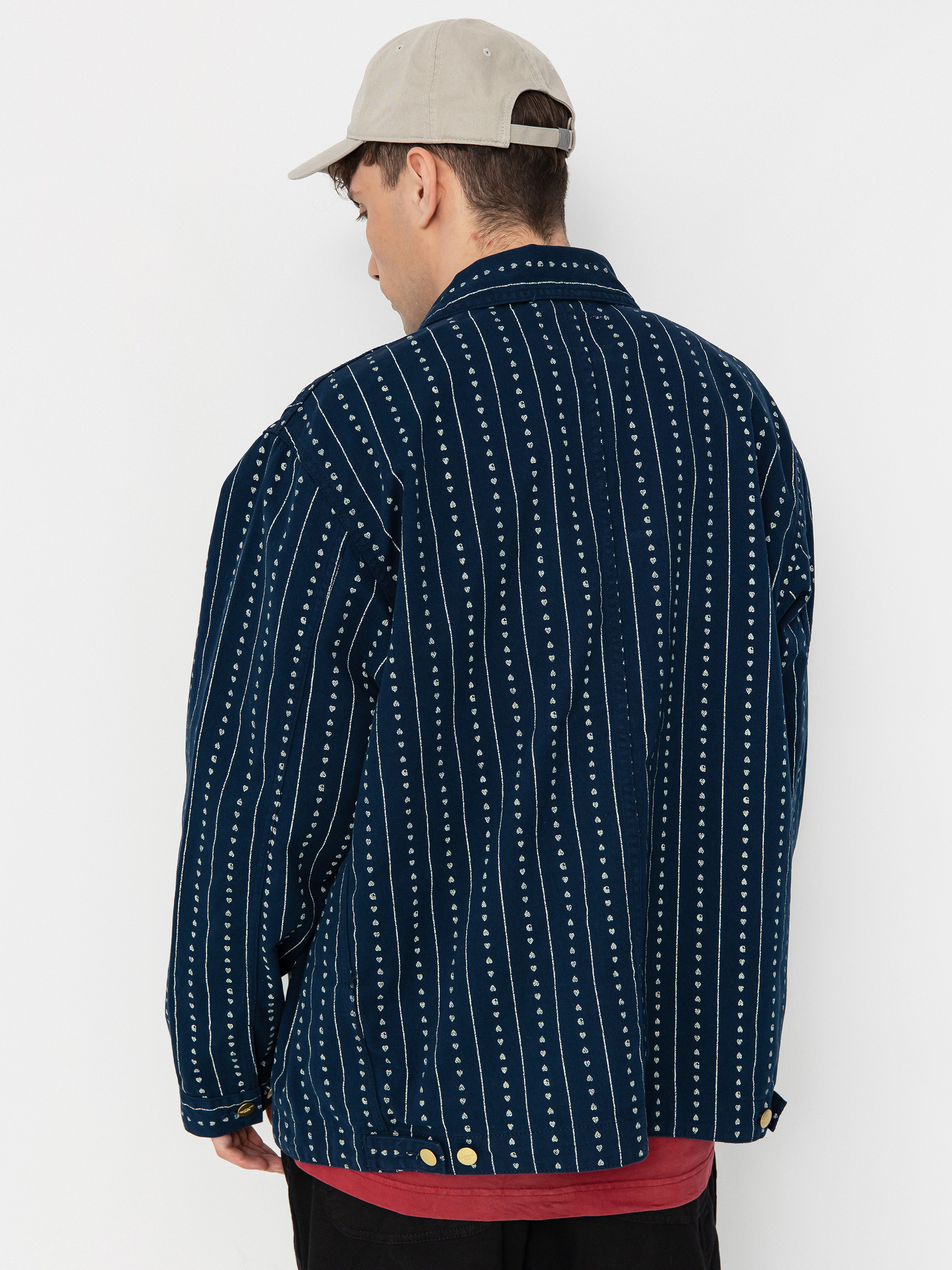 Куртка Carhartt WIP Drewe Chore Coat (heart c pinstripe/ink/natural)