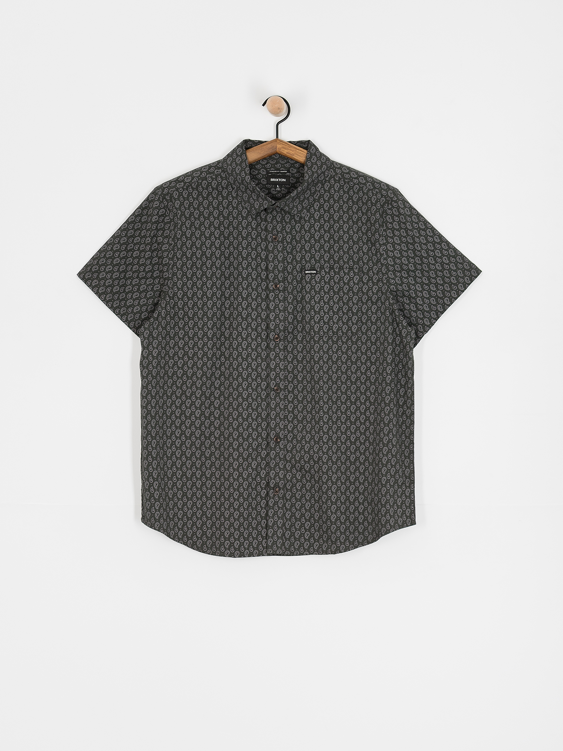 Сорочка Brixton Charter Print (washed black/paisley)