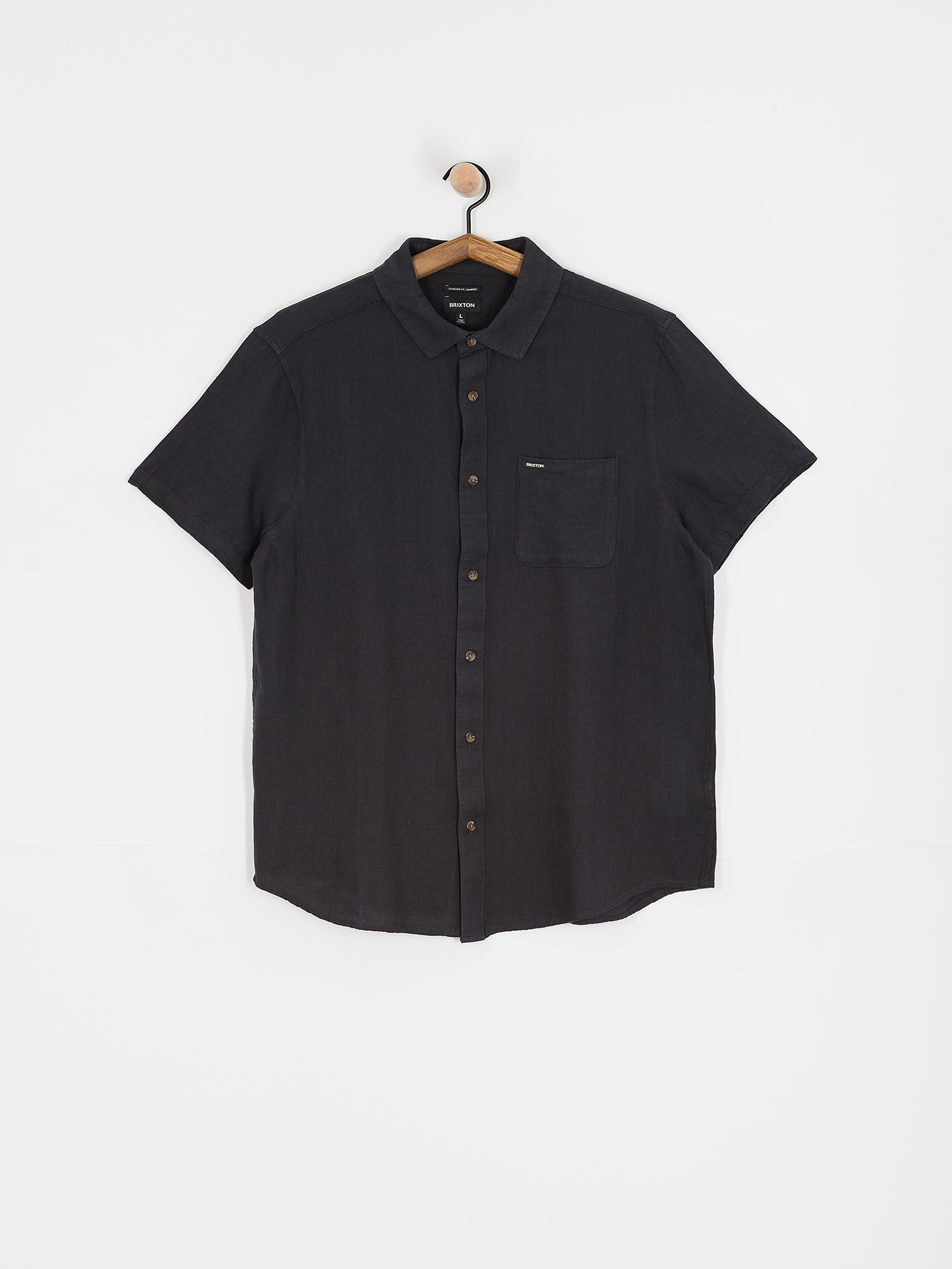 Сорочка Brixton Charter Org Cttn (washed black)