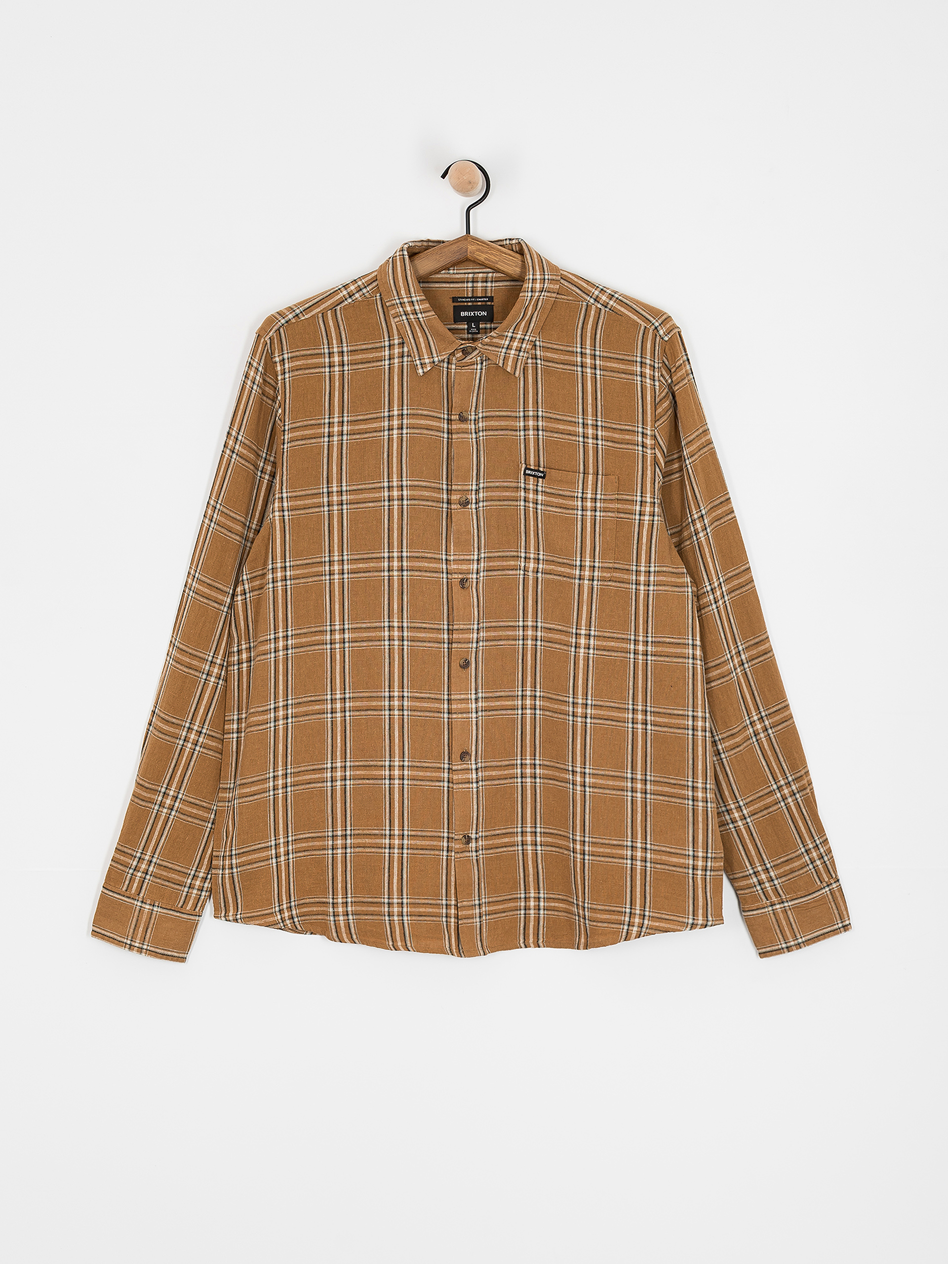 Сорочка Brixton Charter Linen Blend Ls (washed cooper/whitecap plaid)