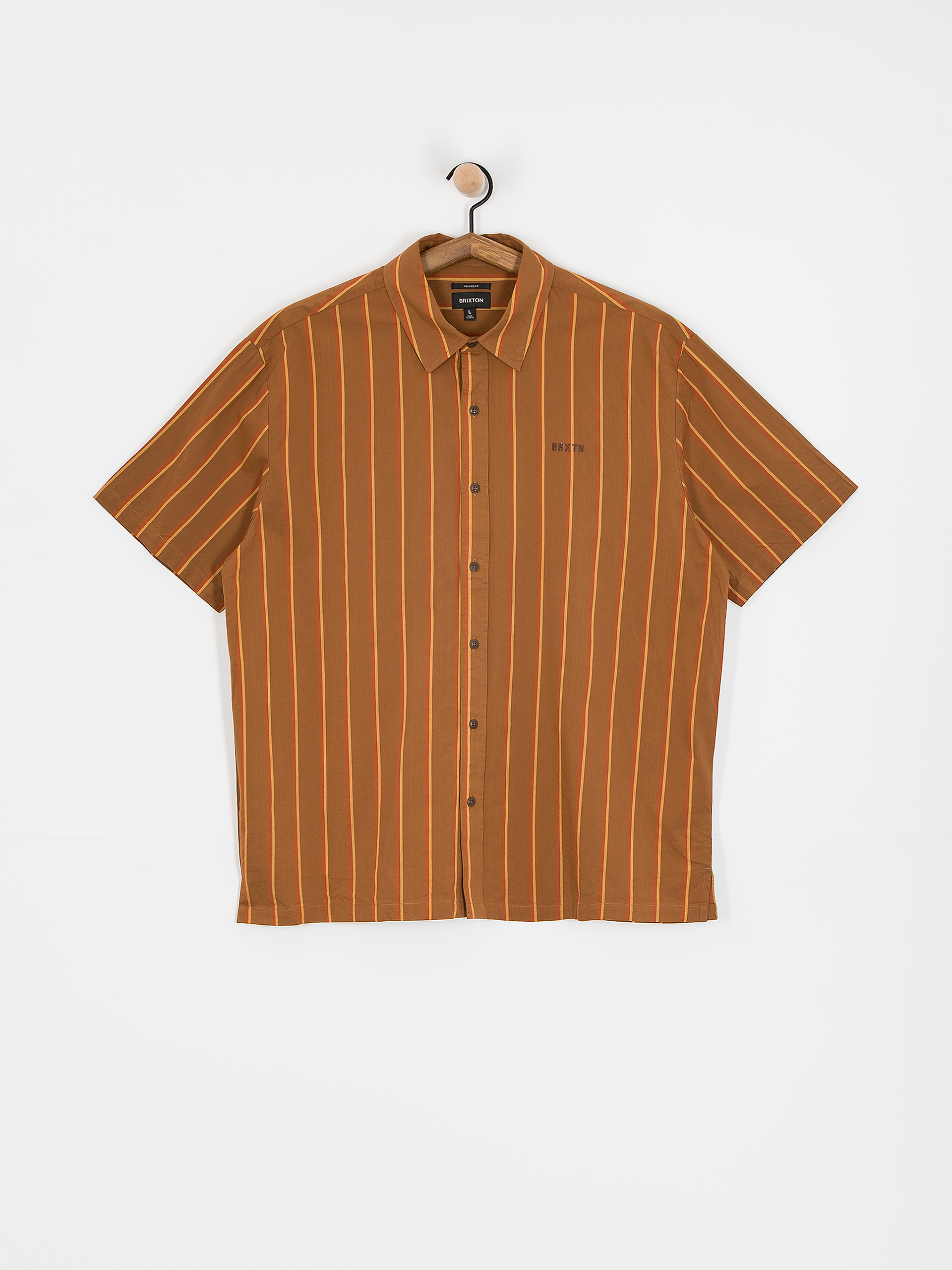 Сорочка Brixton Cru Stripe (washed copper/burnt red/sunset)