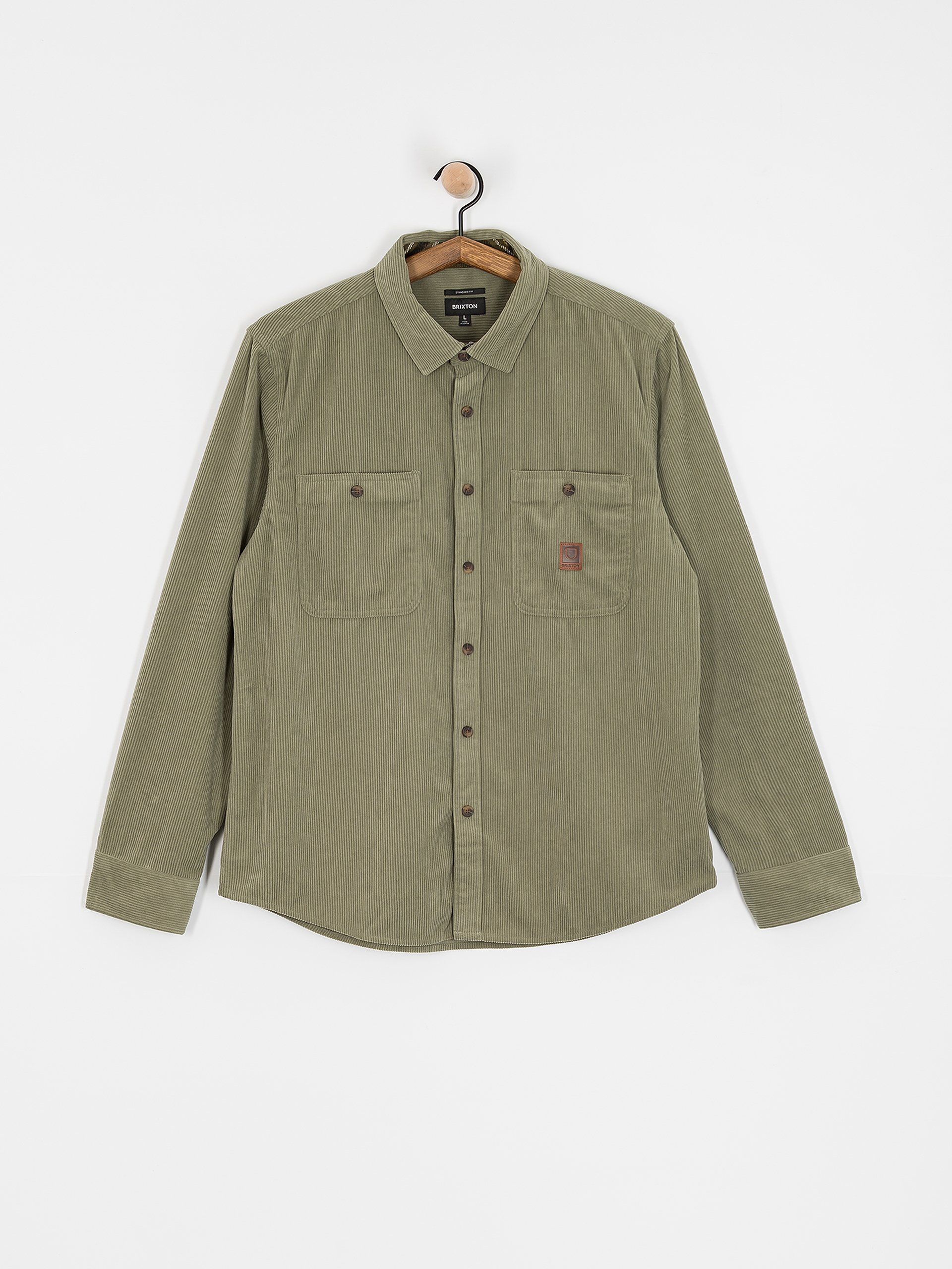 Сорочка Brixton The Field Corduroy Overshirt (military olive)