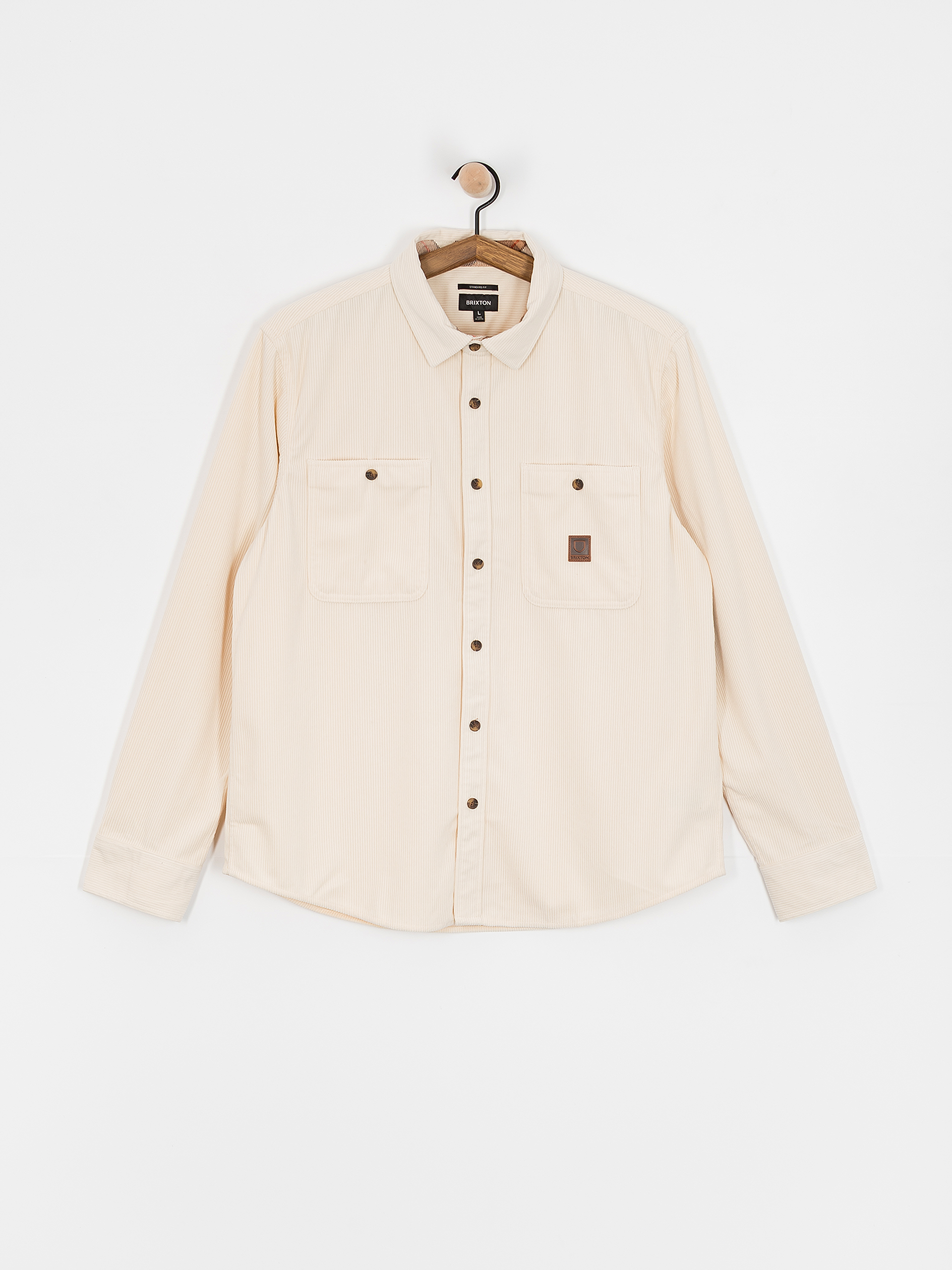 Сорочка Brixton The Field Corduroy Overshirt (whitecap)