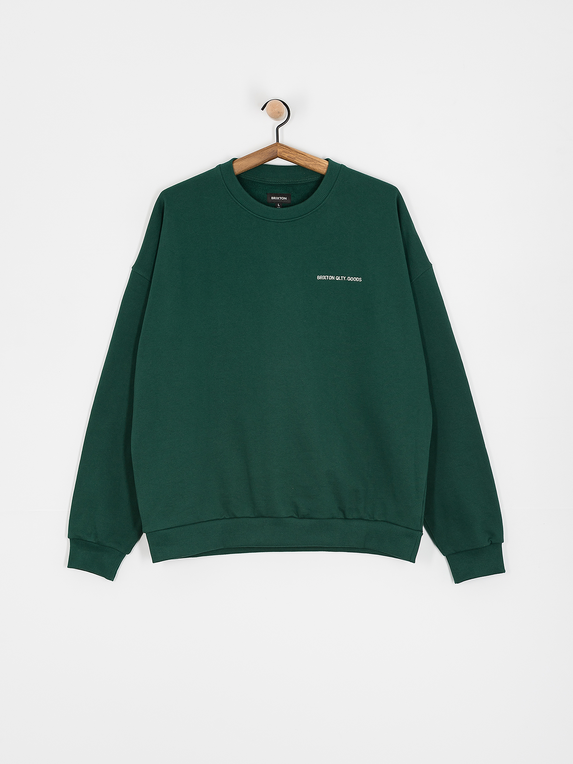 Світшот Brixton Embroidered Heavy Weight Crew (deep emerald)