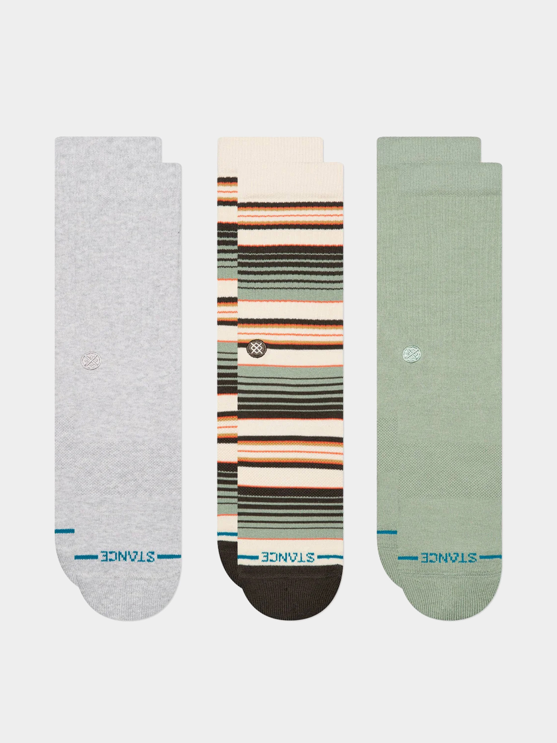  Шкарпетки Stance Repeteur Crew 3 Pack (light heather)