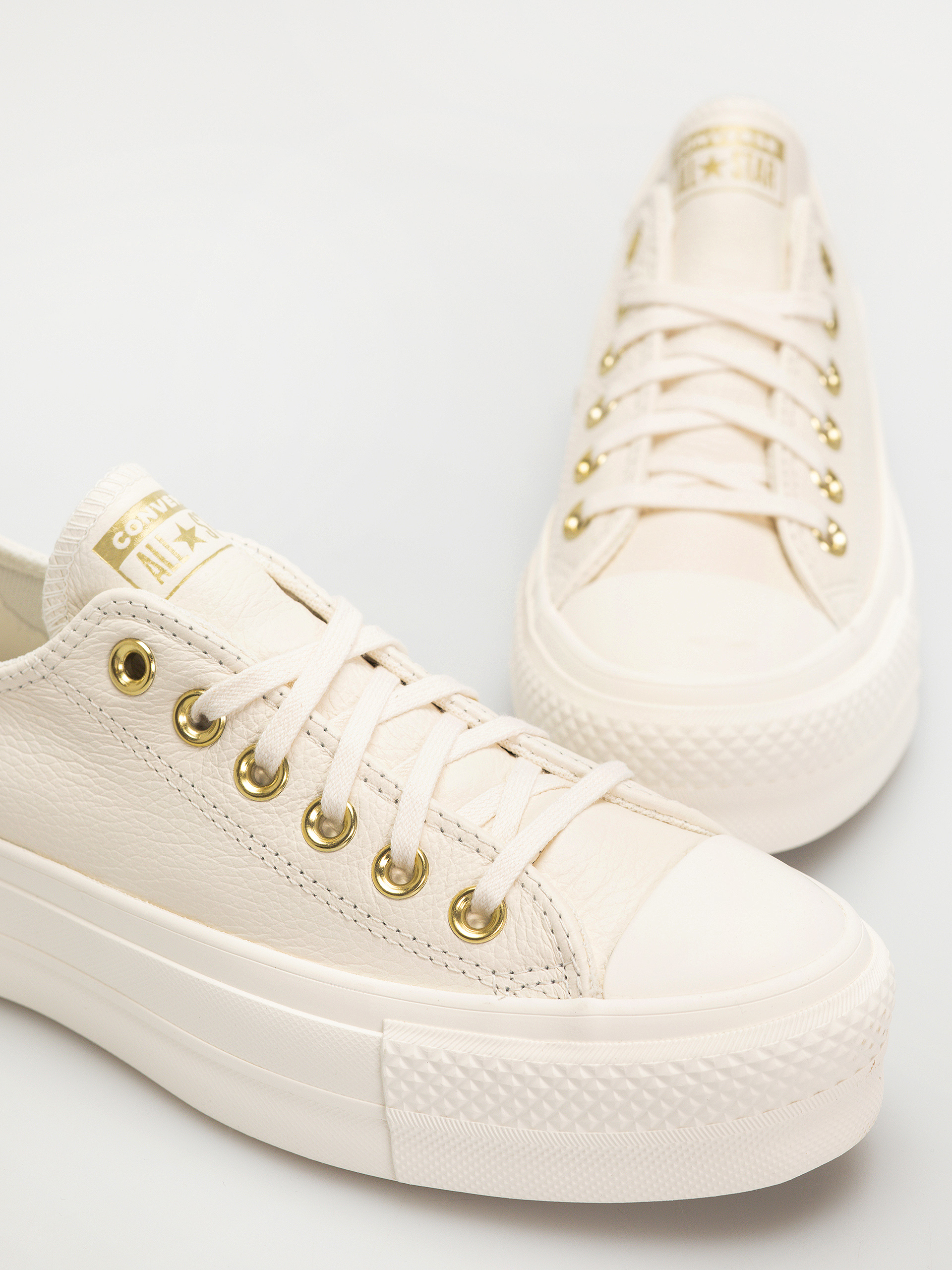 Кеди Converse Chuck Taylor All Star Lift Ox Wmn (egret/egret/gold)