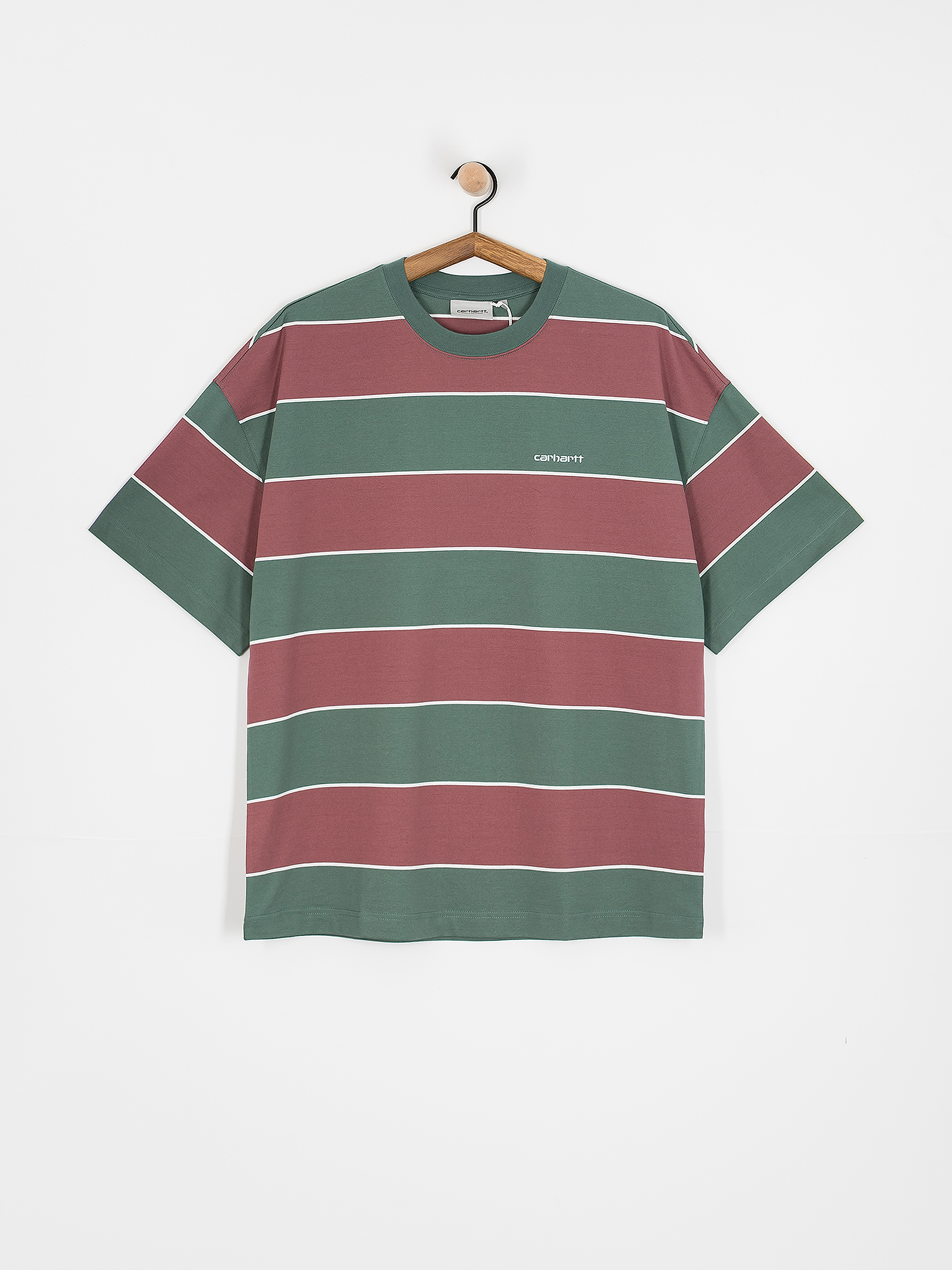 Футболка Carhartt WIP Quinby (quinby stripe/silver pine)