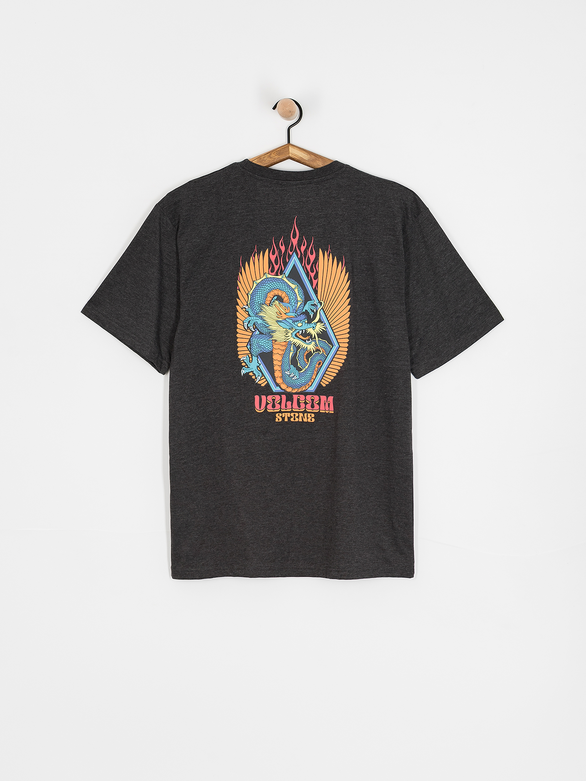 Футболка Volcom Draggin Stone Hth (heather black)