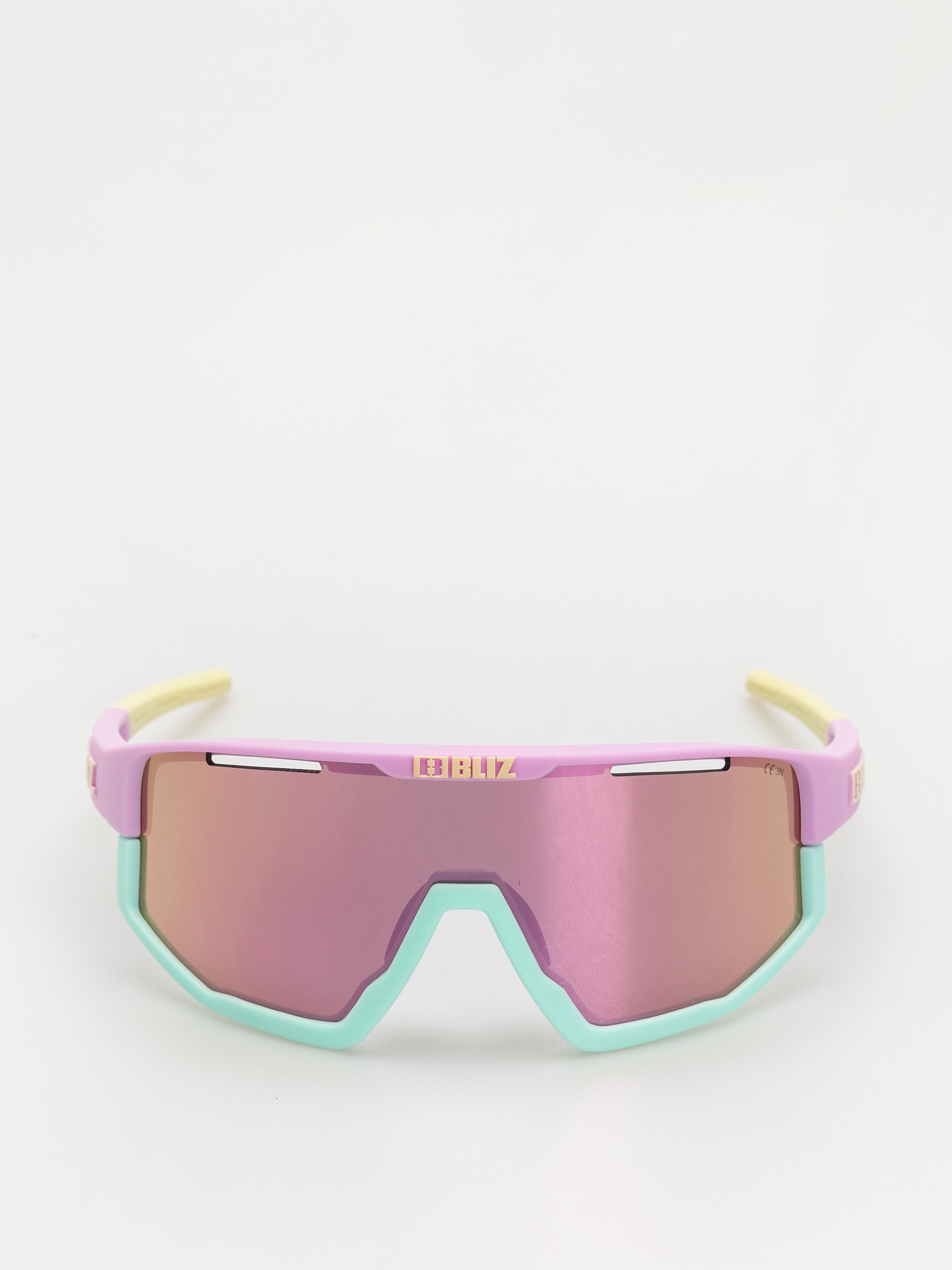 Сонцезахисні окуляри Bliz Fusion (matt pastel purple w yellow logo matt mint jawbone + spare jawbone in yellow/brown w pink 