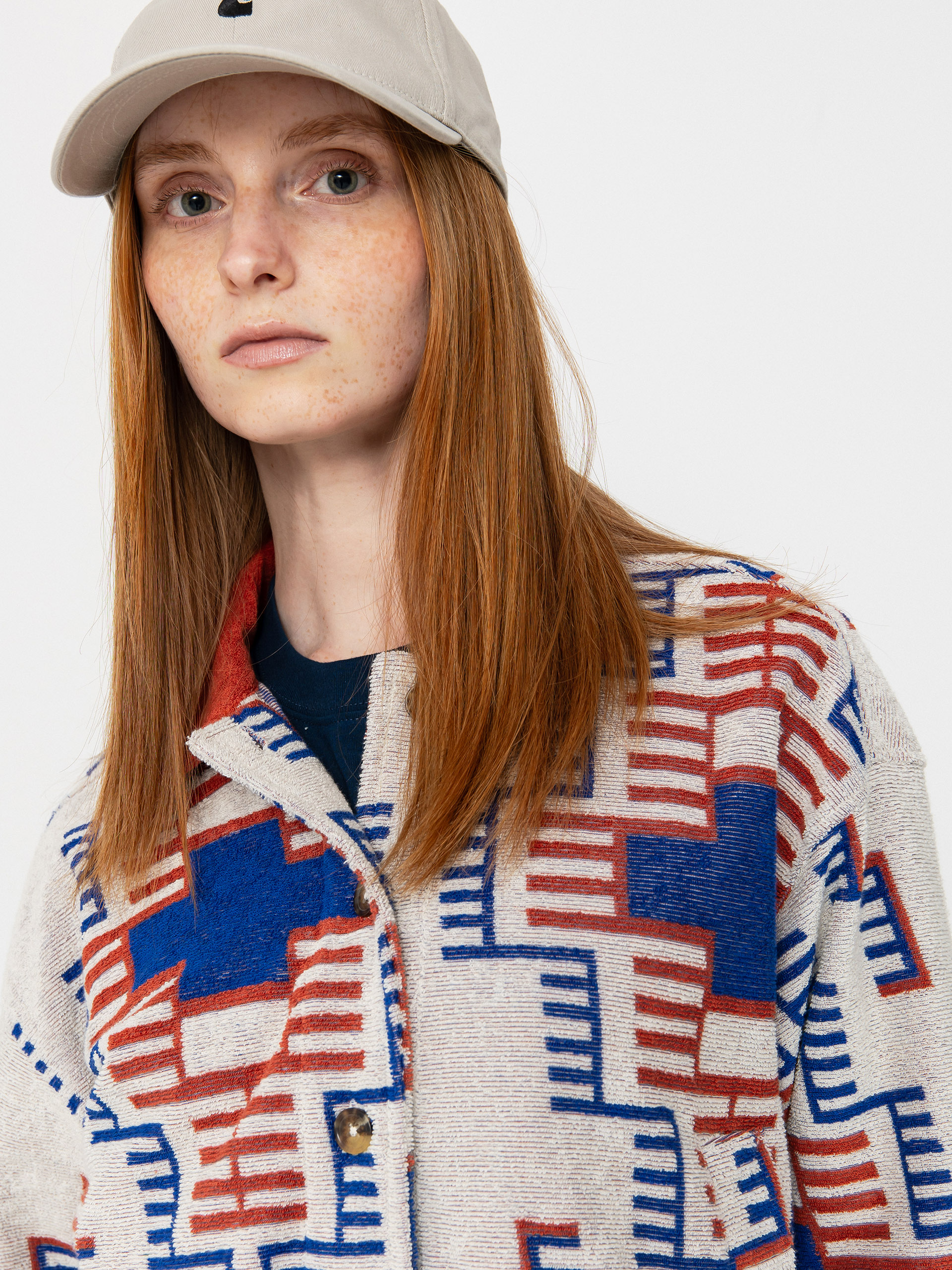 Куртка Brixton Trail Terry Cloth Trucker Wmn (electronic indigo pattern)