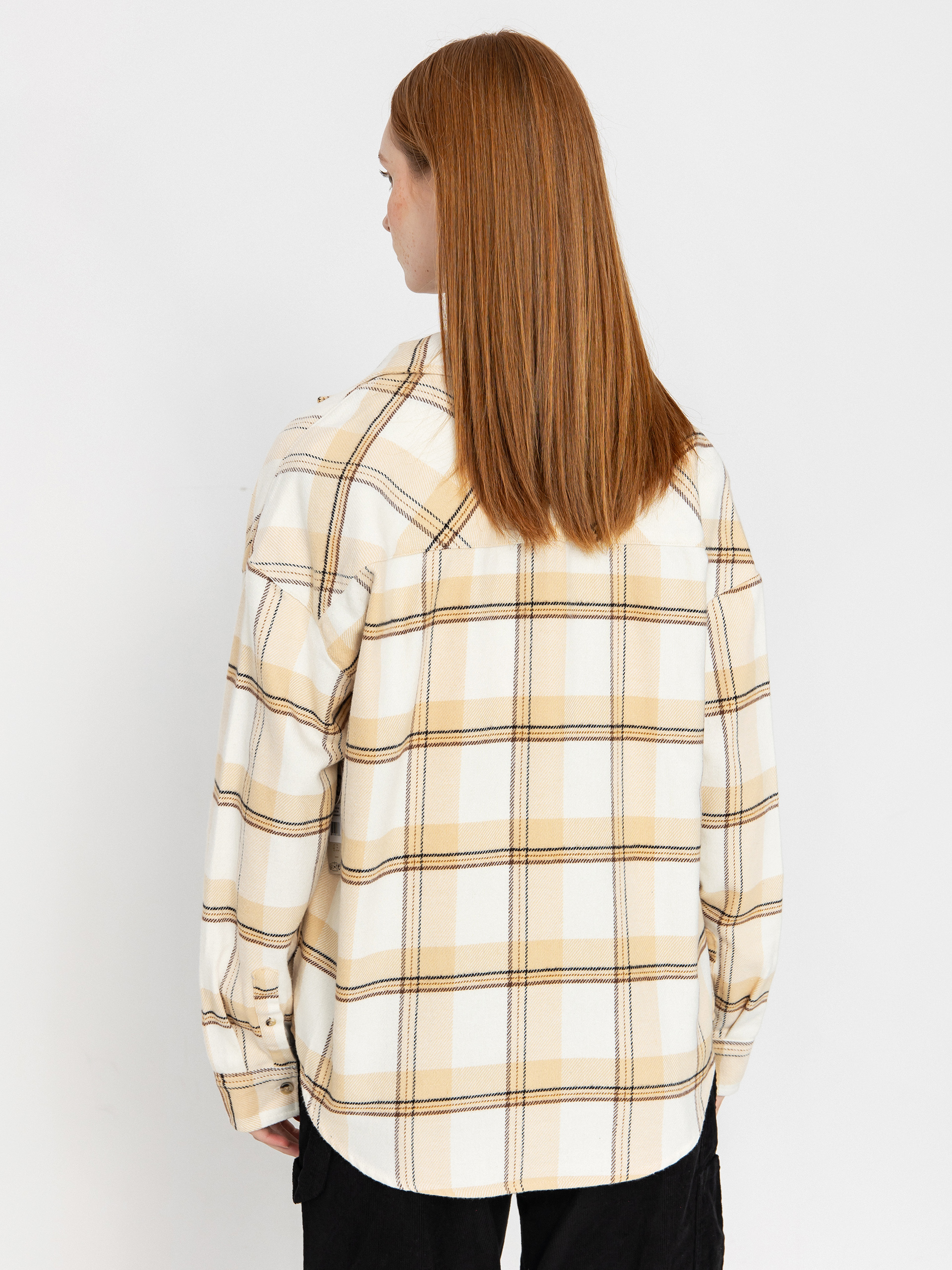 Сорочка Brixton Bowery Classic Flannel Wmn (off white/semolina/washed copp)