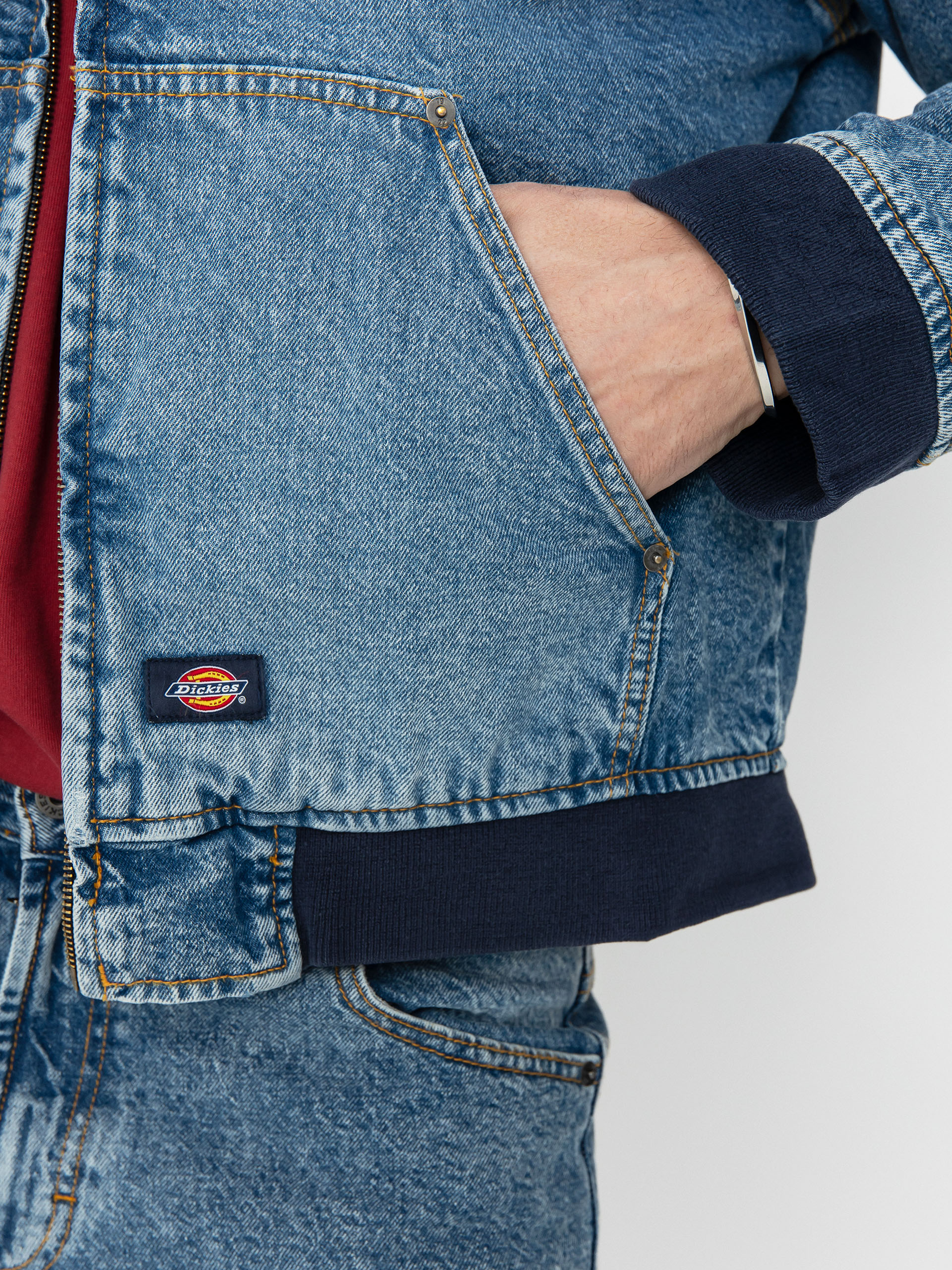 Куртка Dickies Hooded (rinsed blue w/ fade)