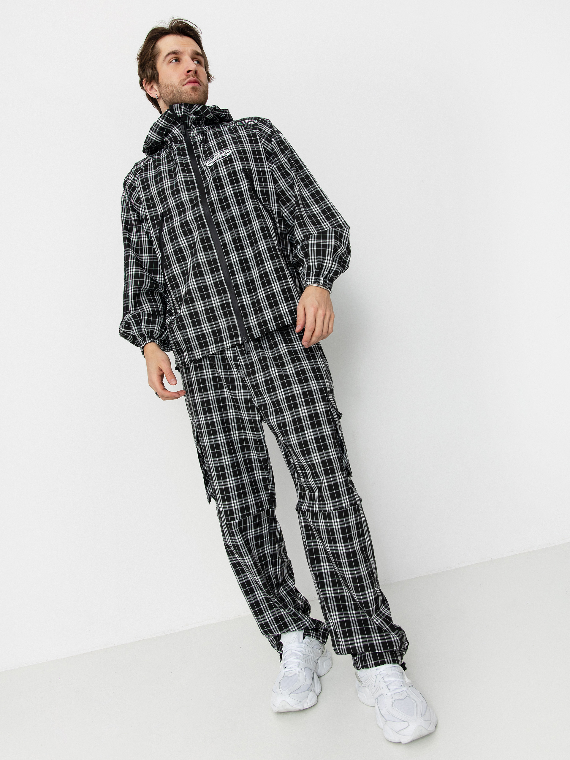 Куртка Wasted Paris Yard Tartan Windbreaker (black/white)