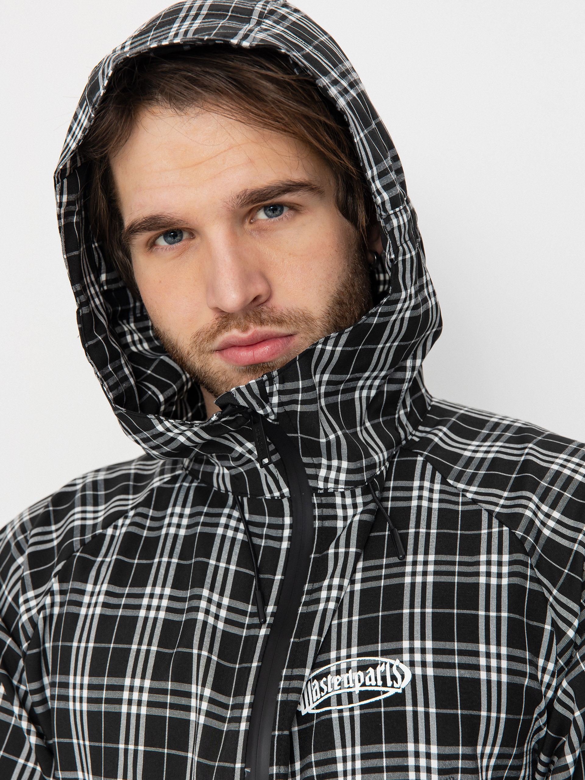 Куртка Wasted Paris Yard Tartan Windbreaker (black/white)