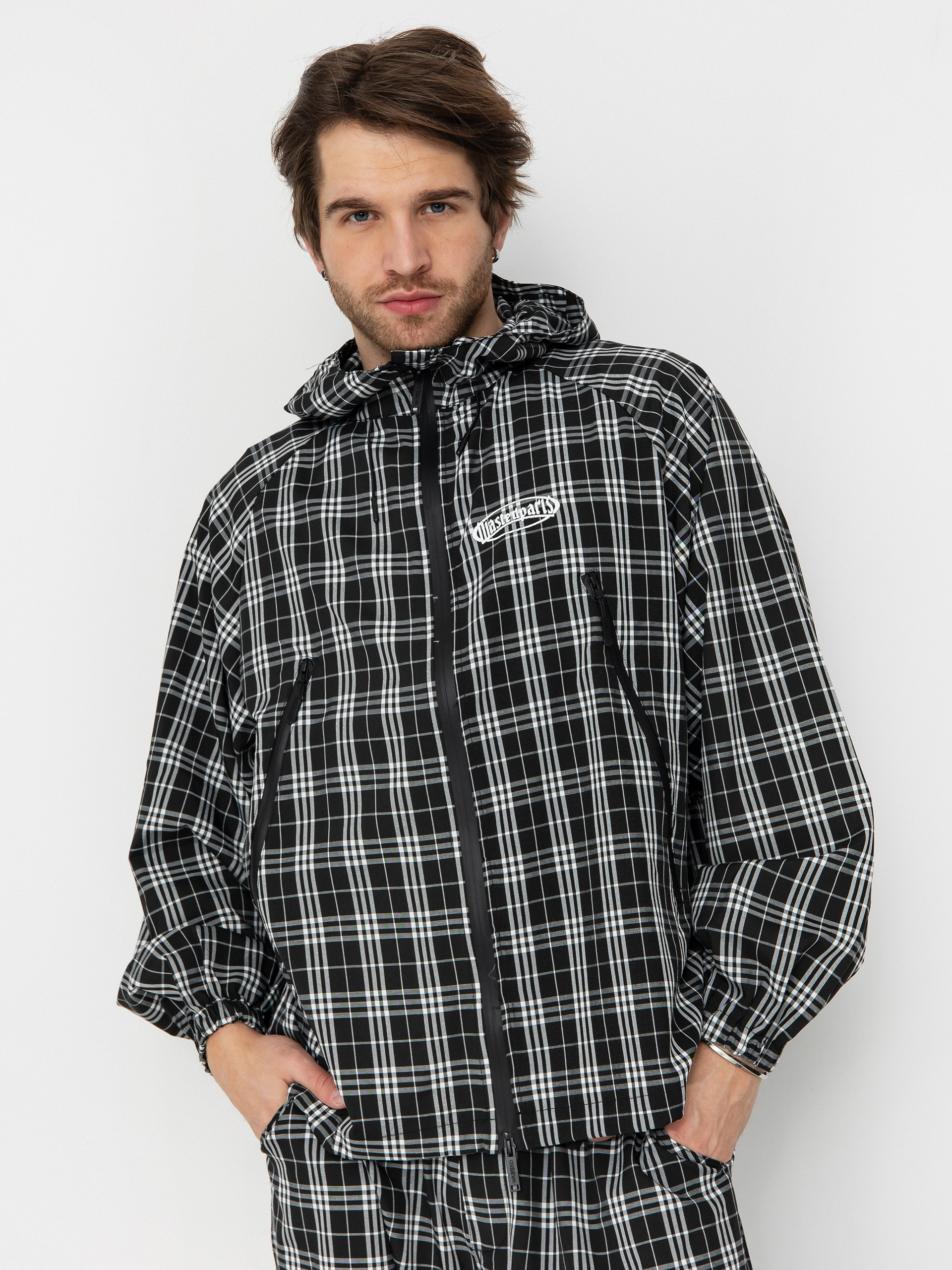Куртка Wasted Paris Yard Tartan Windbreaker (black/white)