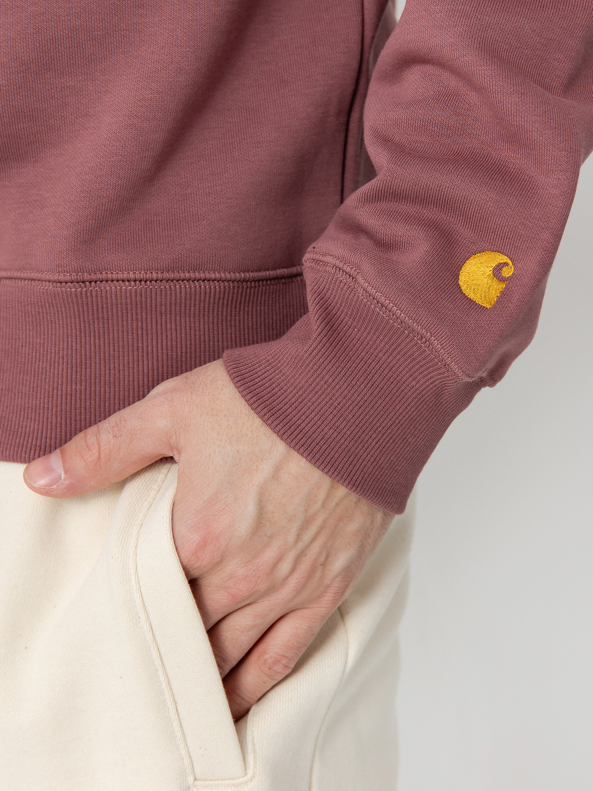 Світшот Carhartt WIP Chase (dusky pink/gold)