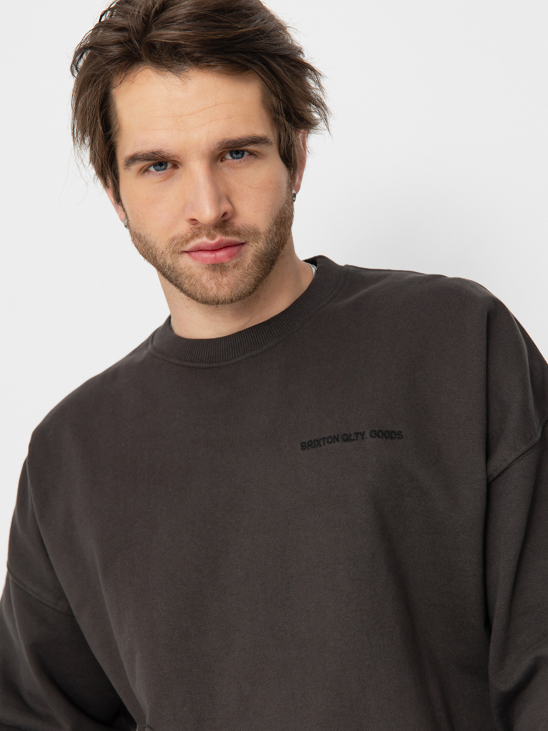 Світшот Brixton Embroidered Heavy Weight Crew (washed black)