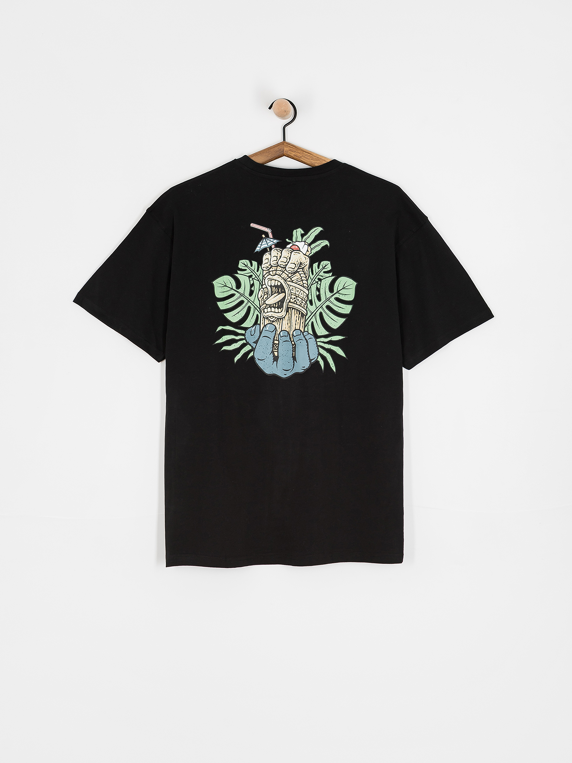 Футболка Santa Cruz Tiki Hand Strip (black)