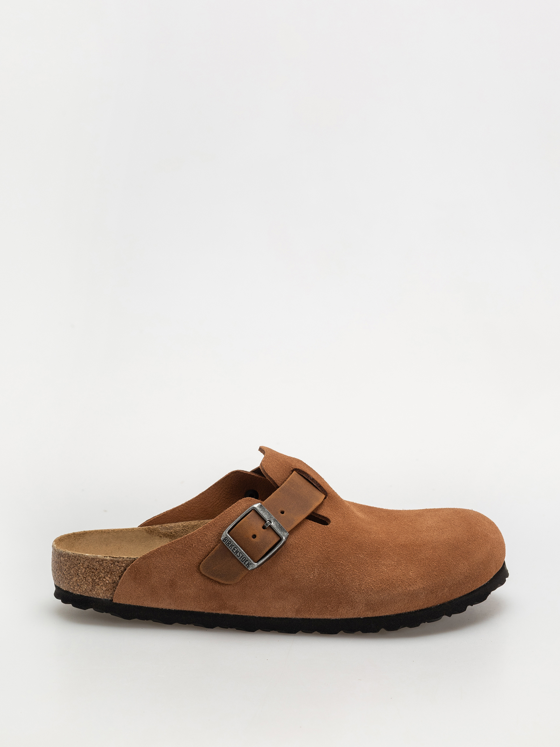 Шльопанці Birkenstock Boston Suede Oiled Leather Regular