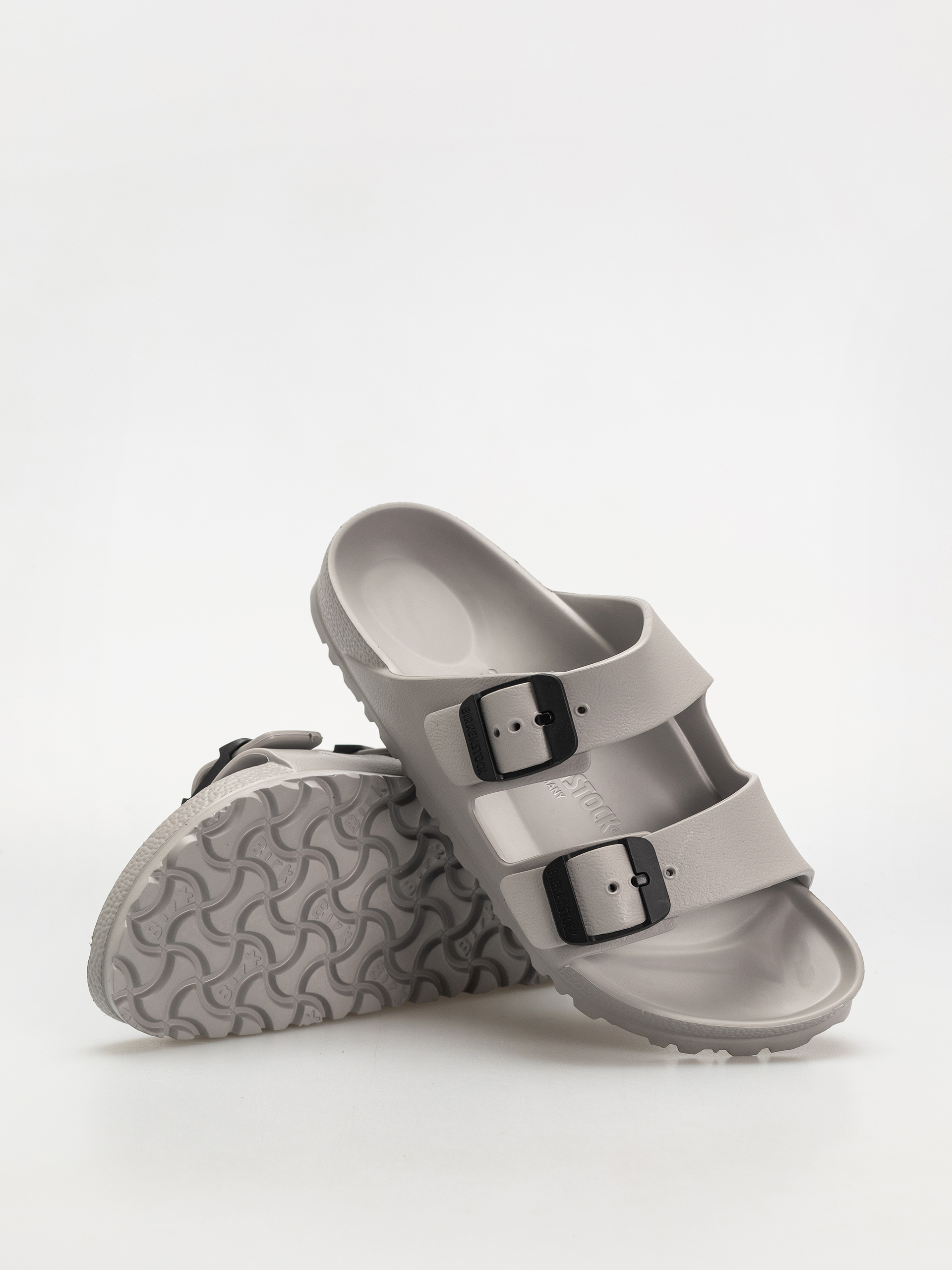 Шльопанці Birkenstock Arizona Stealth Buckle EVA Narrow Wmn (stone coin/black)